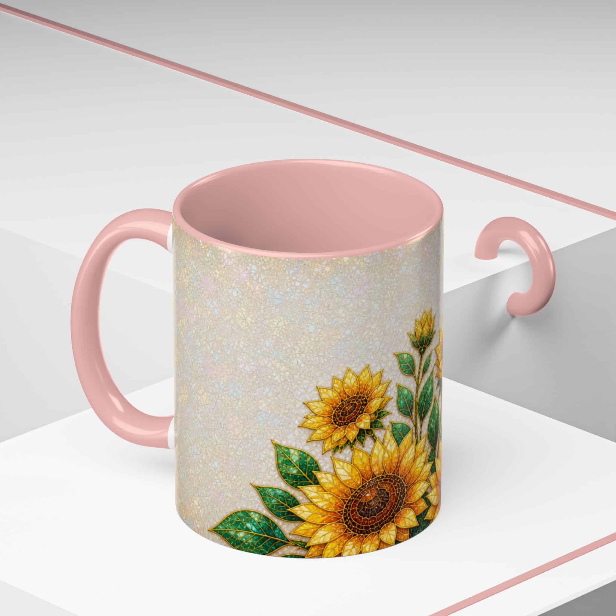 Sunflower Accent Coffee Mug – Floral Kitchen Gift (11/15 oz) - Image 24