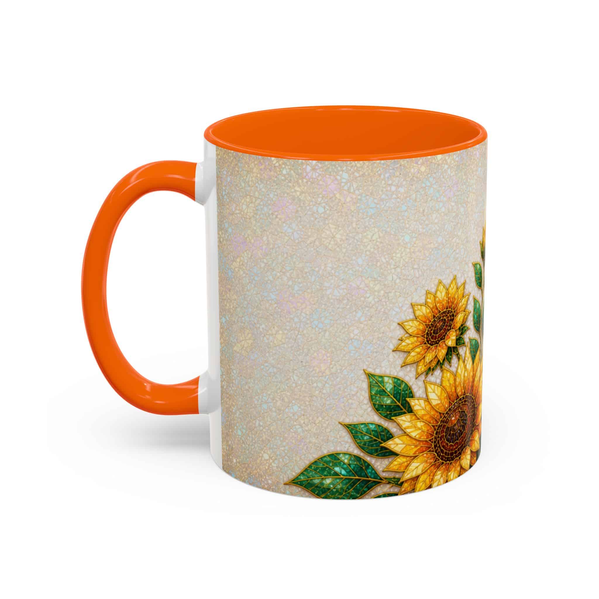 Sunflower Accent Coffee Mug – Floral Kitchen Gift (11/15 oz) - Image 69