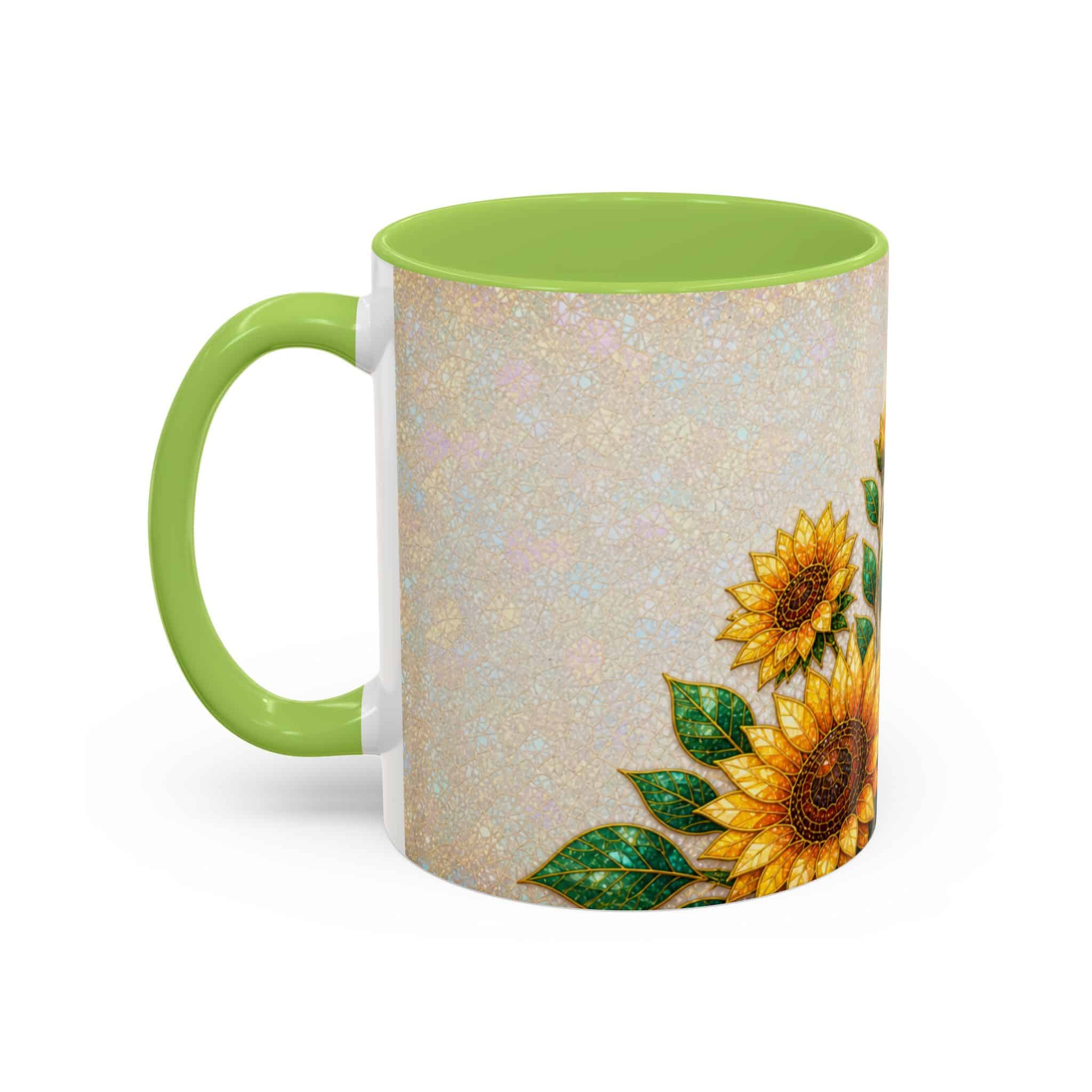 Sunflower Accent Coffee Mug – Floral Kitchen Gift (11/15 oz) - Image 87