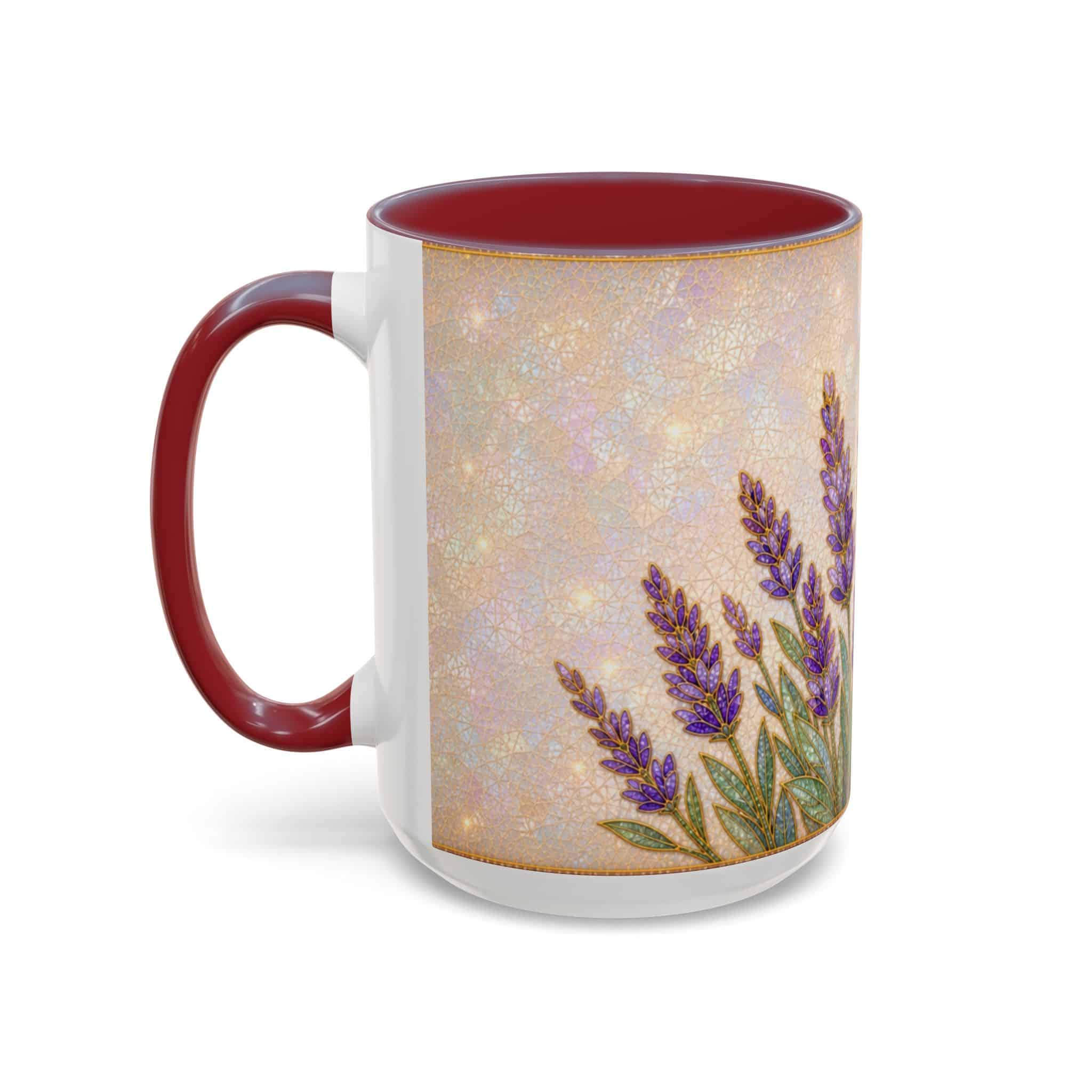 Lavender Field Accent Coffee Mug – Floral 11/15oz Ceramic Gift - Image 123