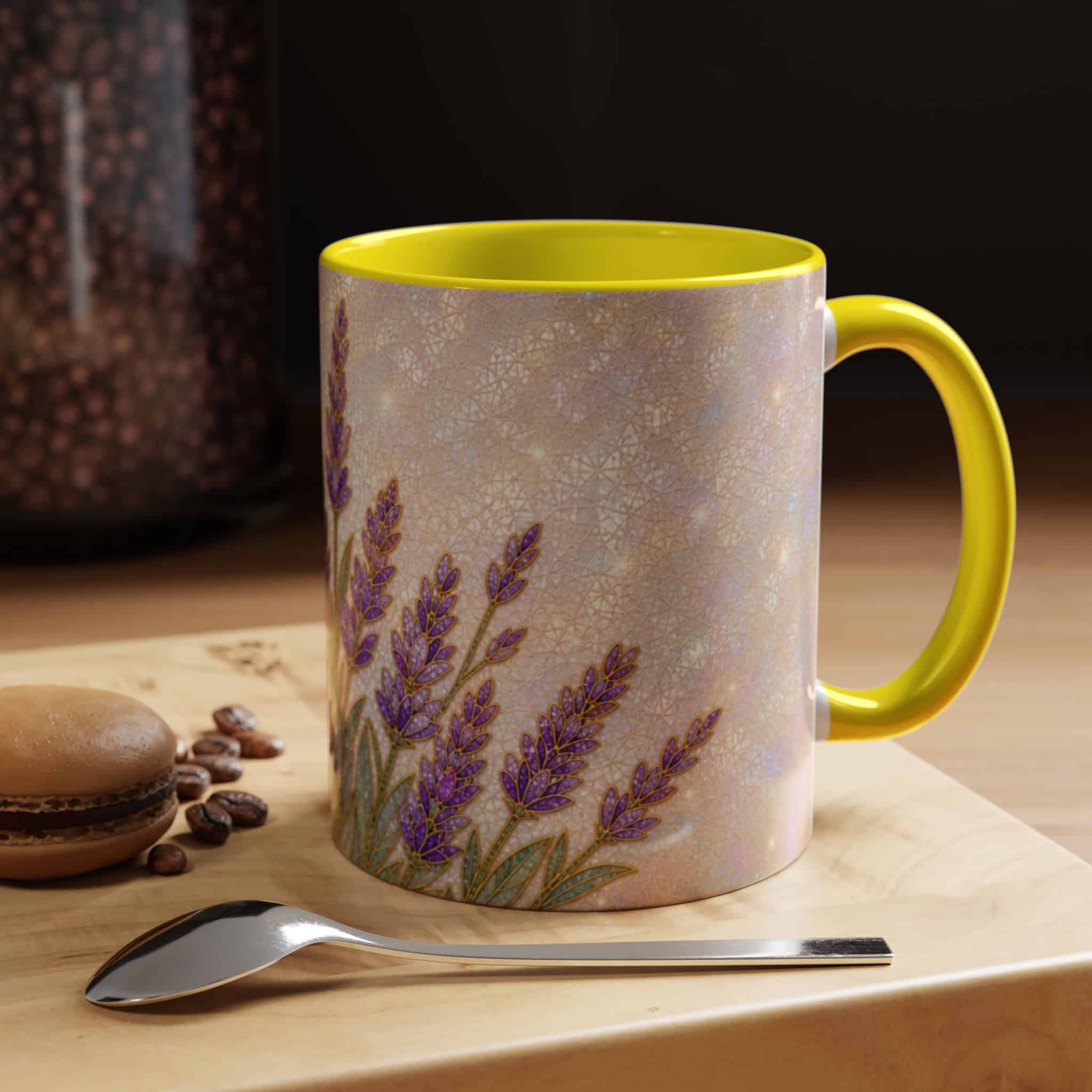 Lavender Field Accent Coffee Mug – Floral 11/15oz Ceramic Gift - Image 71