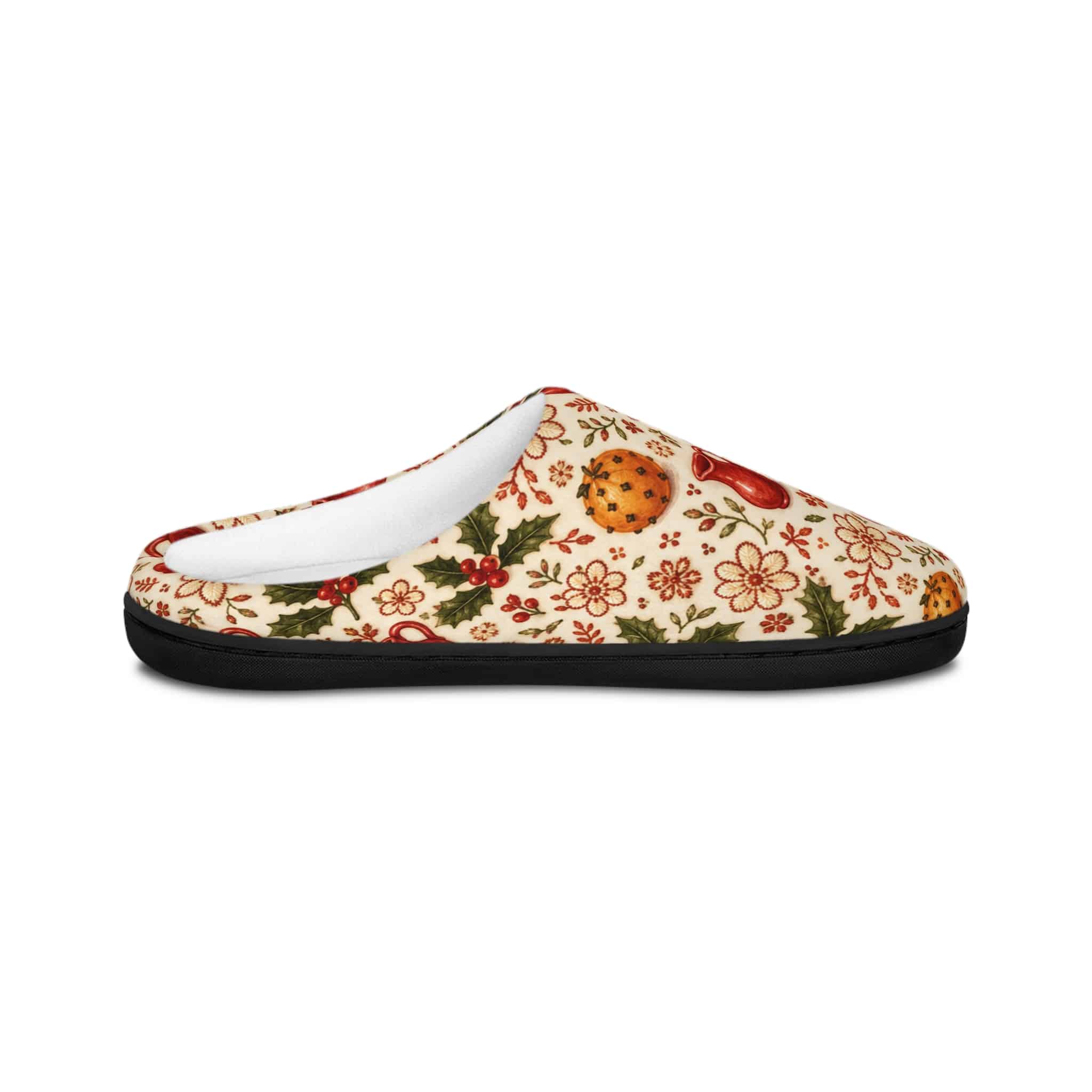 Christmas Holly & Bells Women's Indoor Slippers — Festive Cozy House Shoes - Image 5