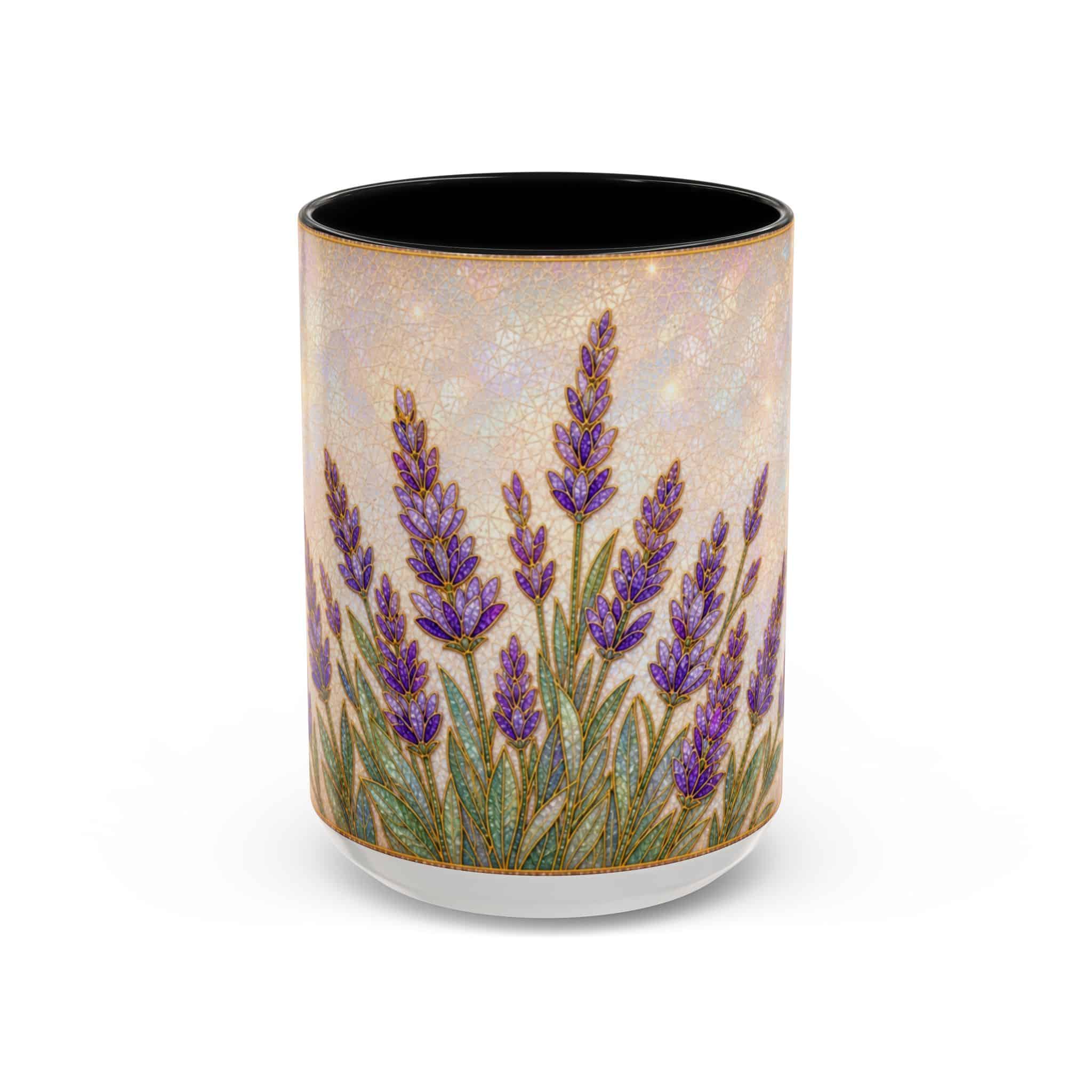 Lavender Field Accent Coffee Mug – Floral 11/15oz Ceramic Gift - Image 25