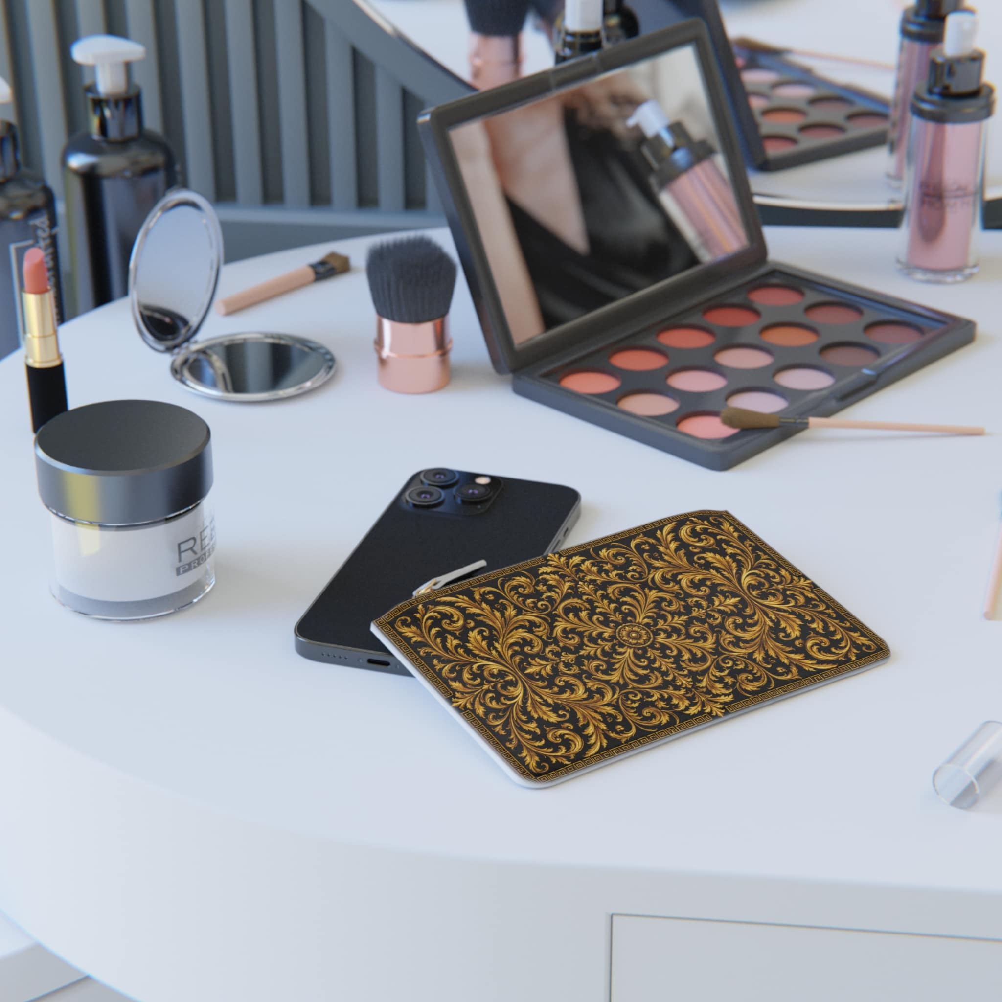 Mini Clutch Bag — Baroque Gold Lion Medallion Wristlet - Image 7