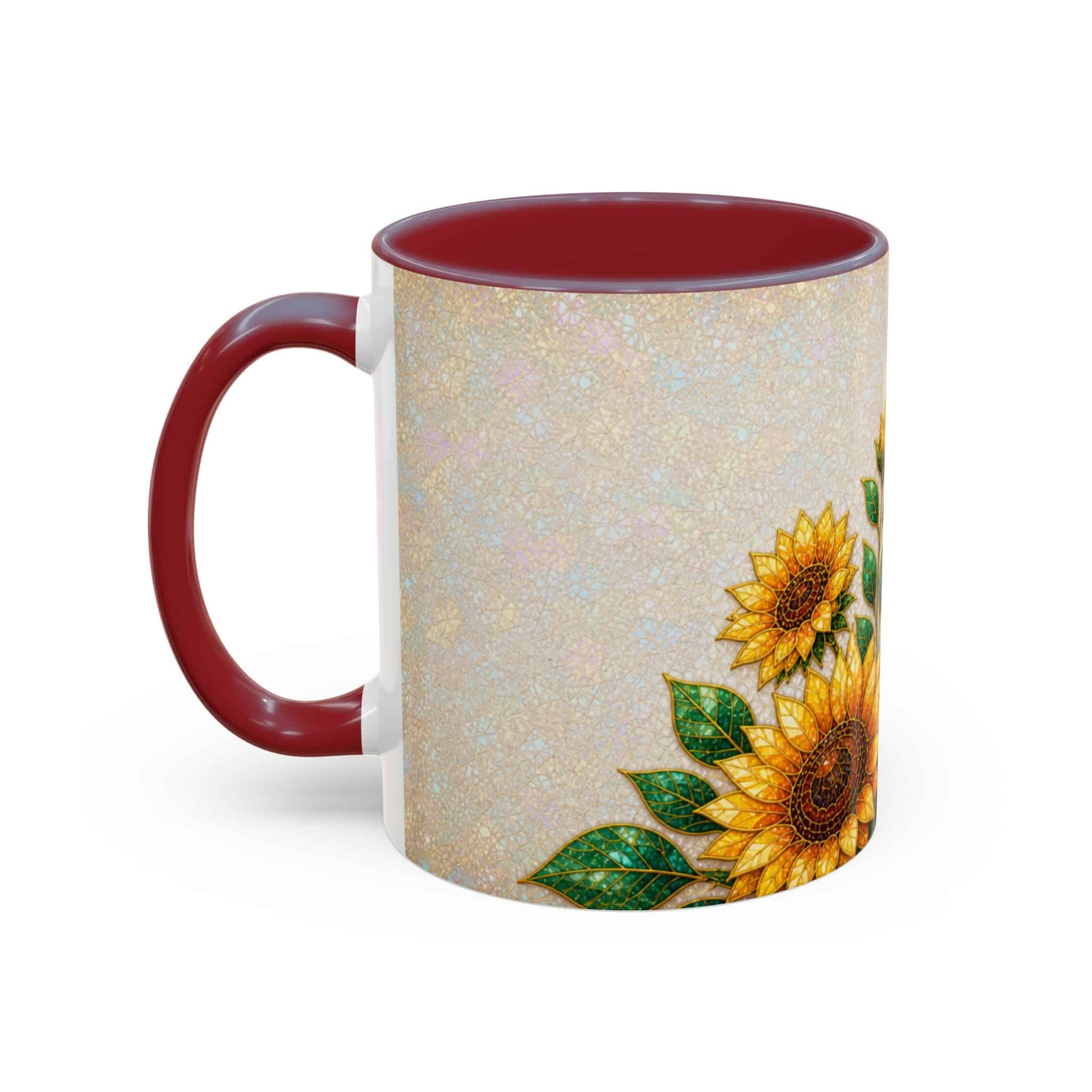 Sunflower Accent Coffee Mug – Floral Kitchen Gift (11/15 oz) - Image 105