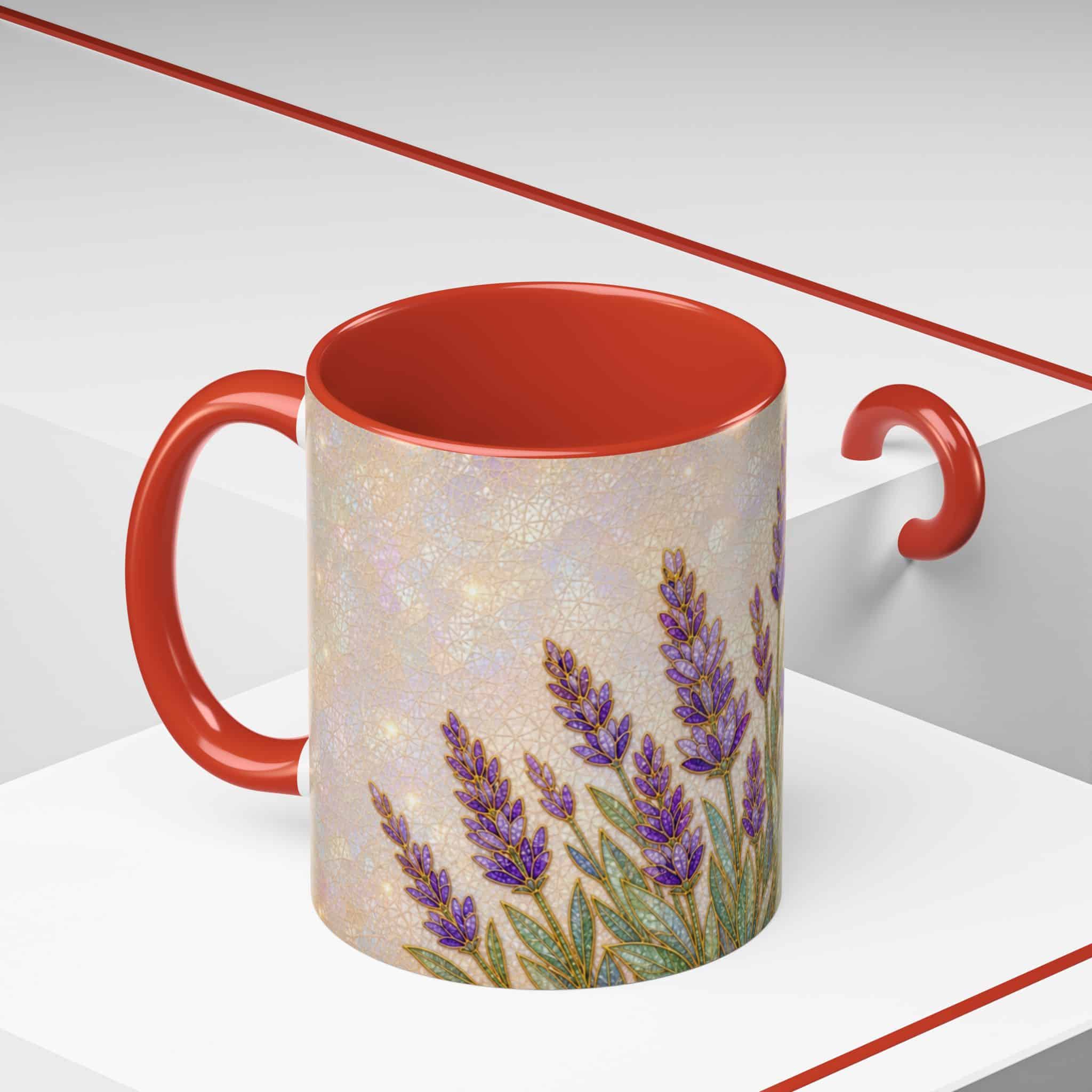 Lavender Field Accent Coffee Mug – Floral 11/15oz Ceramic Gift - Image 24