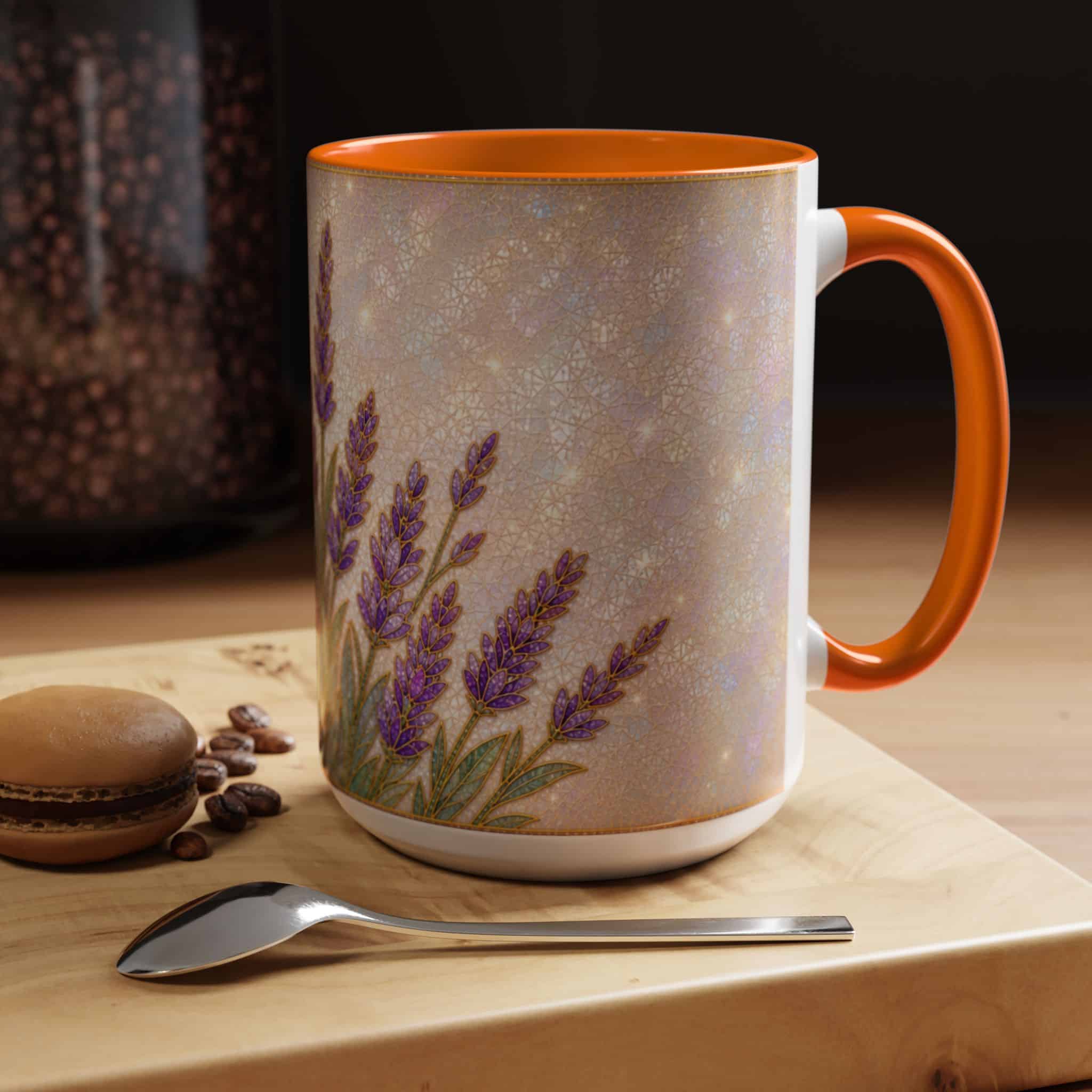 Lavender Field Accent Coffee Mug – Floral 11/15oz Ceramic Gift - Image 77