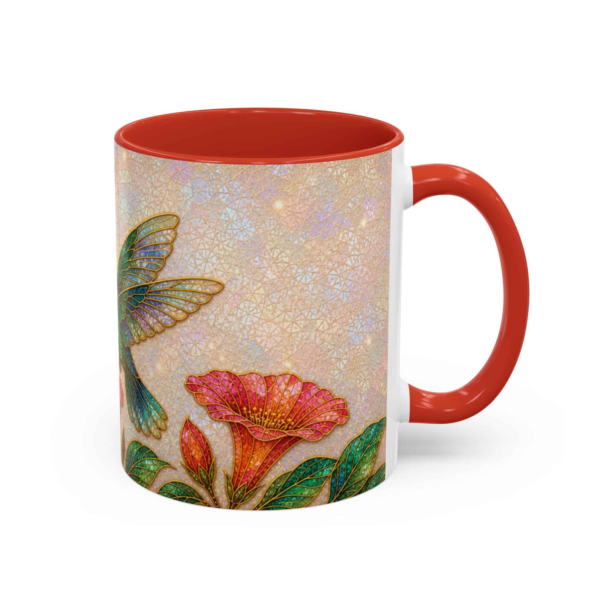 Hummingbird Floral Accent Coffee Mug – 11/15oz Ceramic - Image 26