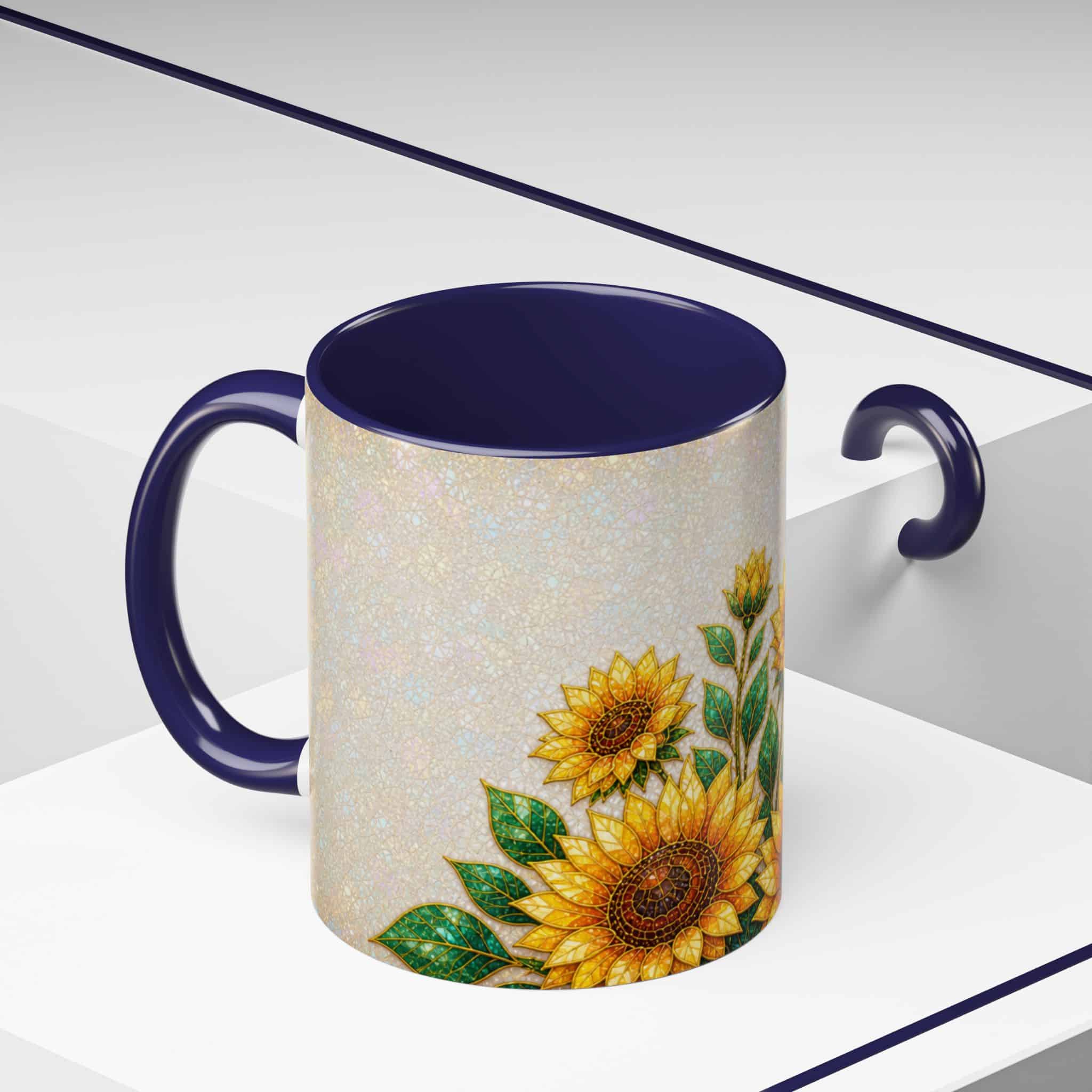 Sunflower Accent Coffee Mug – Floral Kitchen Gift (11/15 oz) - Image 18