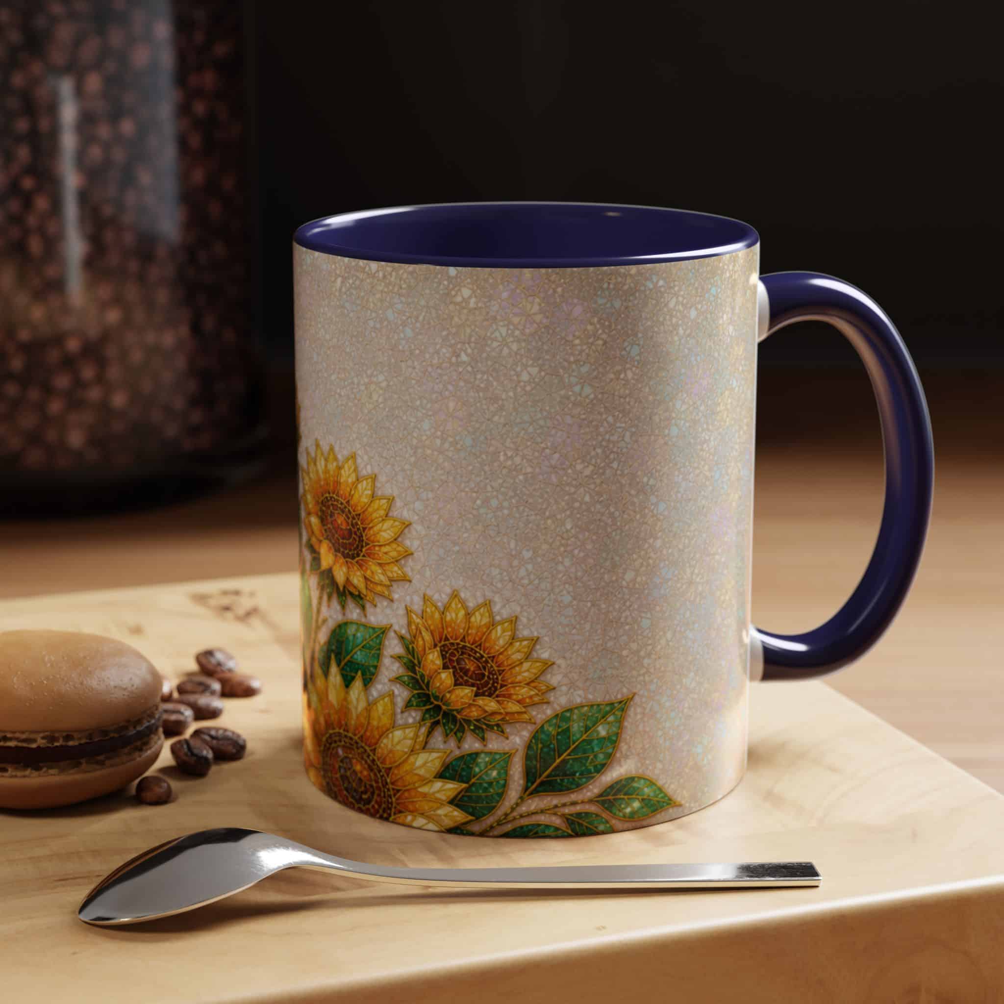 Sunflower Accent Coffee Mug – Floral Kitchen Gift (11/15 oz) - Image 17