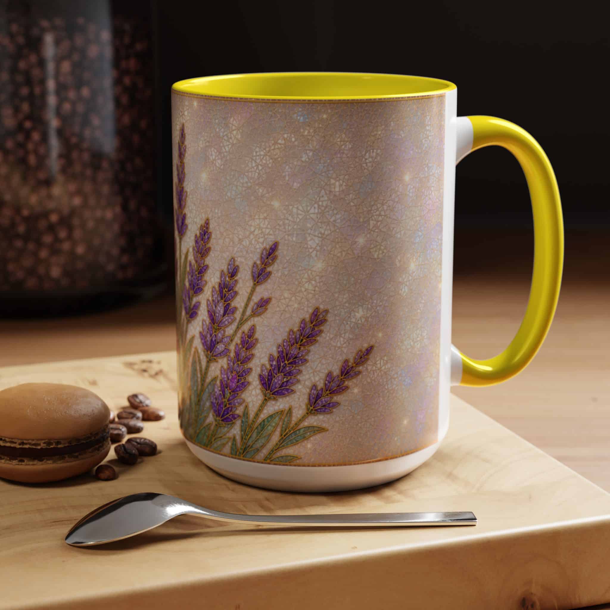 Lavender Field Accent Coffee Mug – Floral 11/15oz Ceramic Gift - Image 83