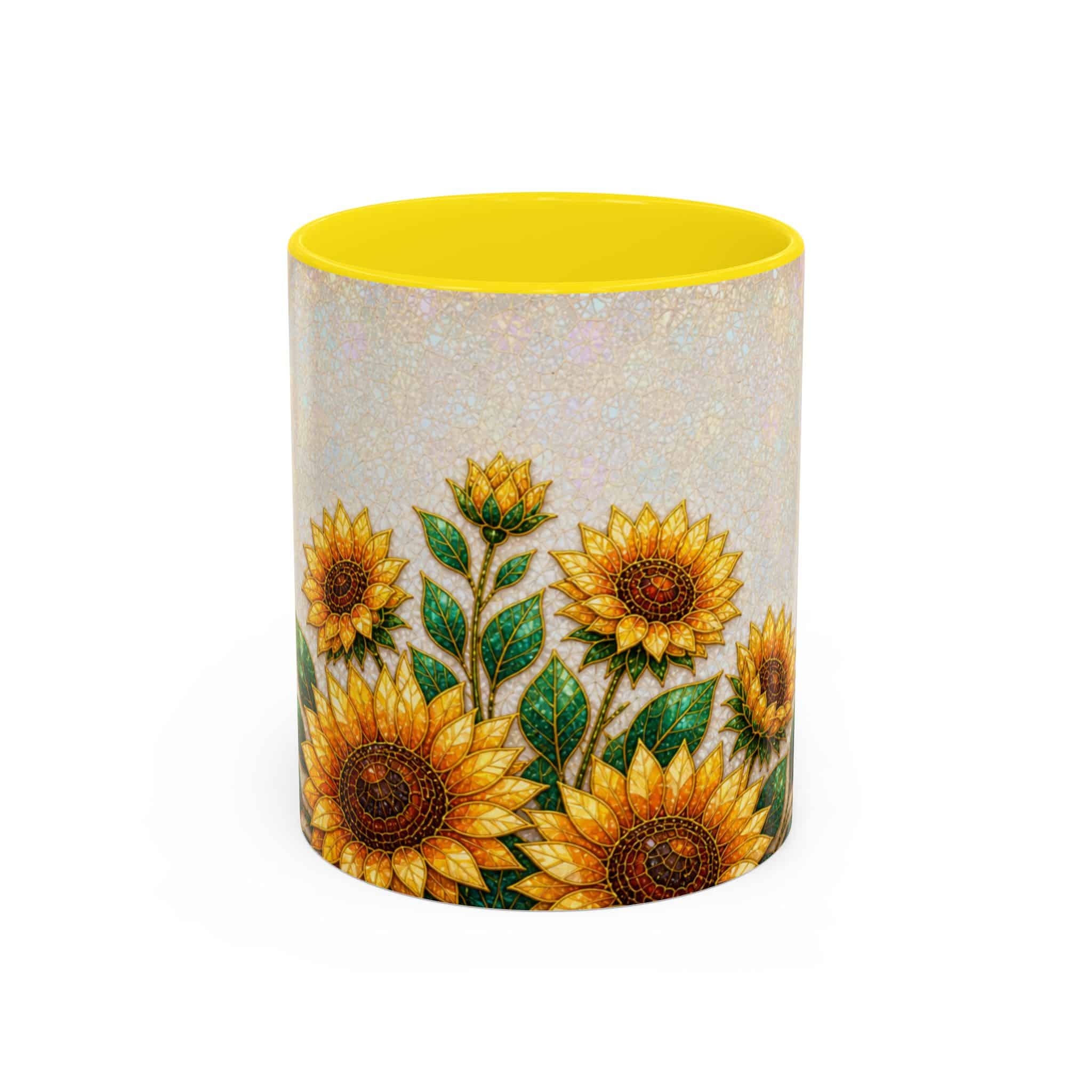 Sunflower Accent Coffee Mug – Floral Kitchen Gift (11/15 oz) - Image 73