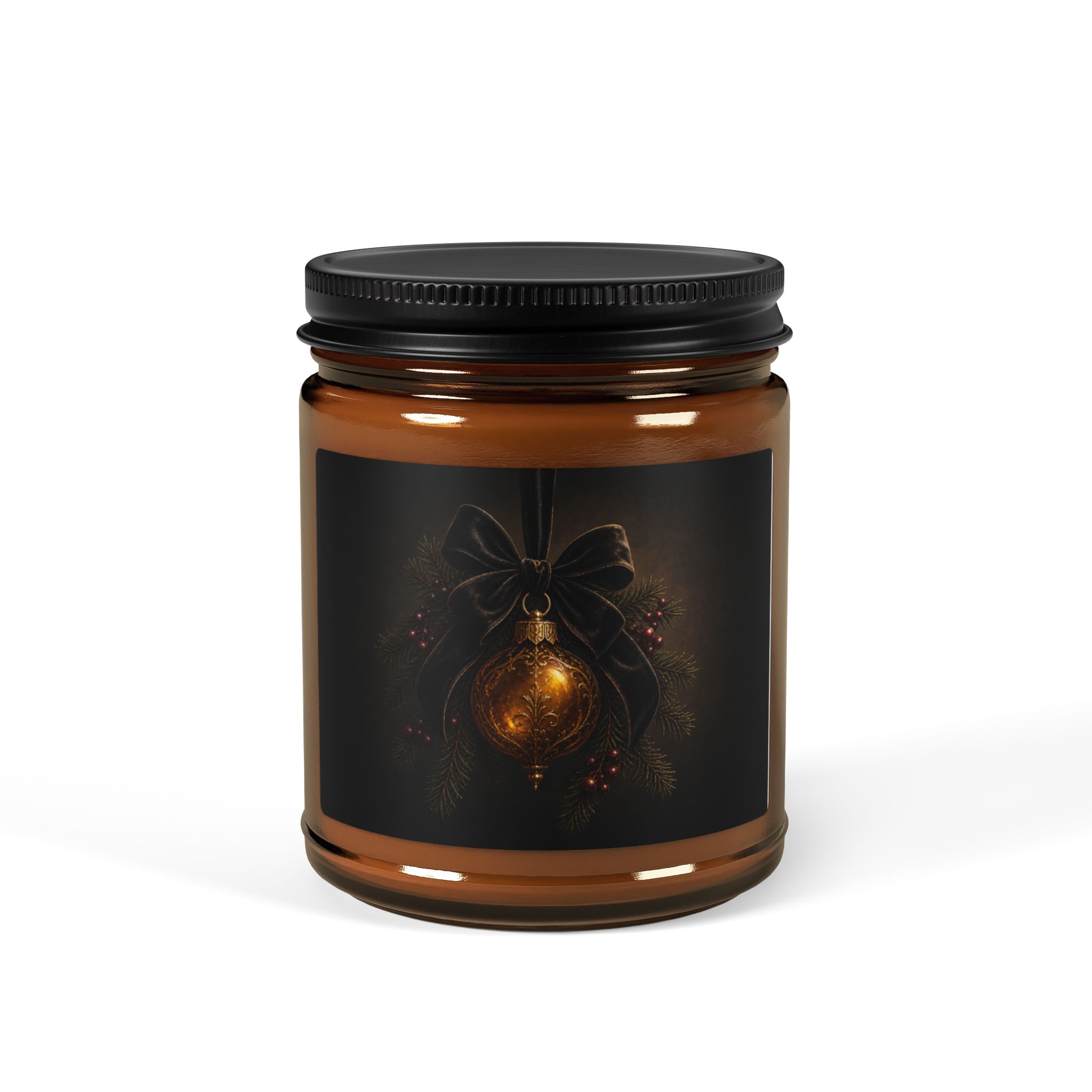 Autumn Glow Soy Candle — Amber Jar Scented Candle - Image 6