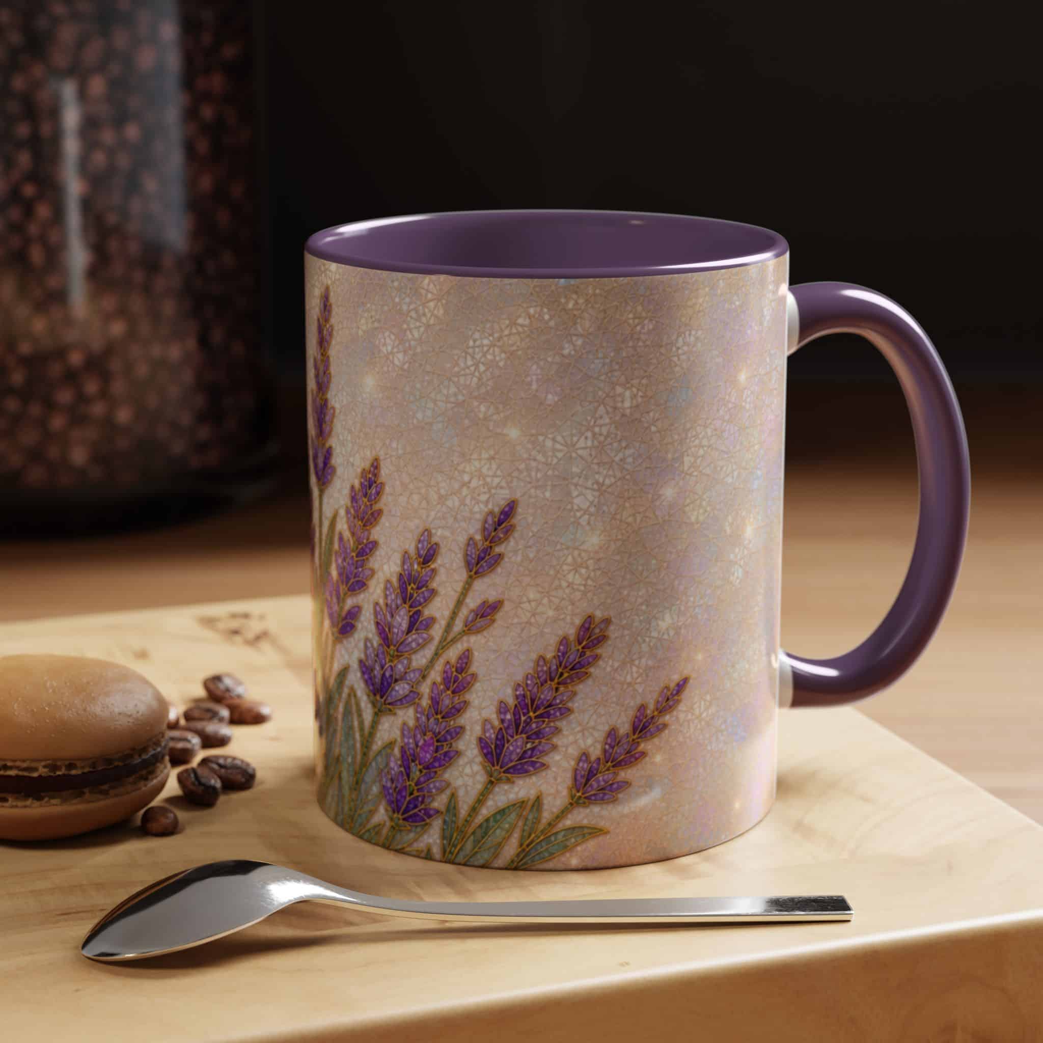 Lavender Field Accent Coffee Mug – Floral 11/15oz Ceramic Gift - Image 95