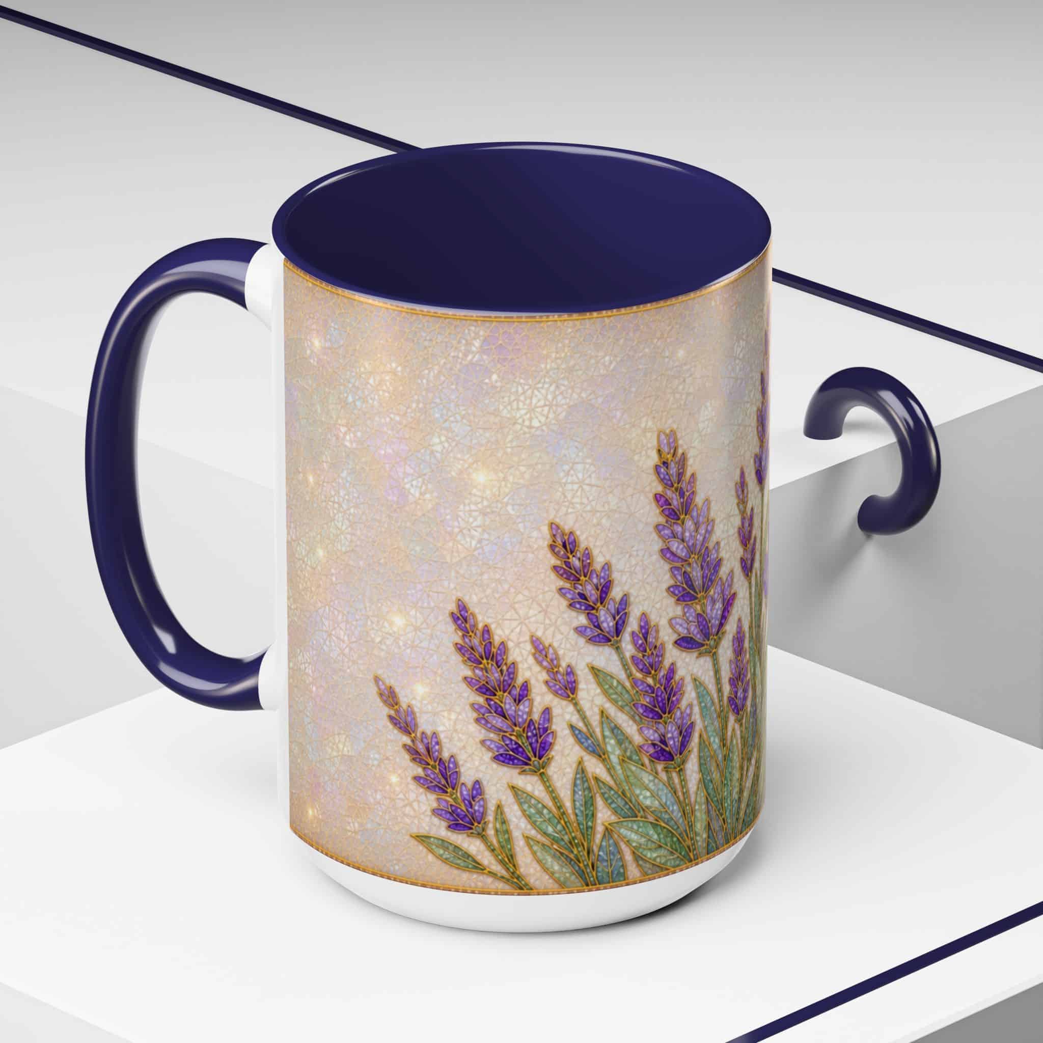 Lavender Field Accent Coffee Mug – Floral 11/15oz Ceramic Gift - Image 36