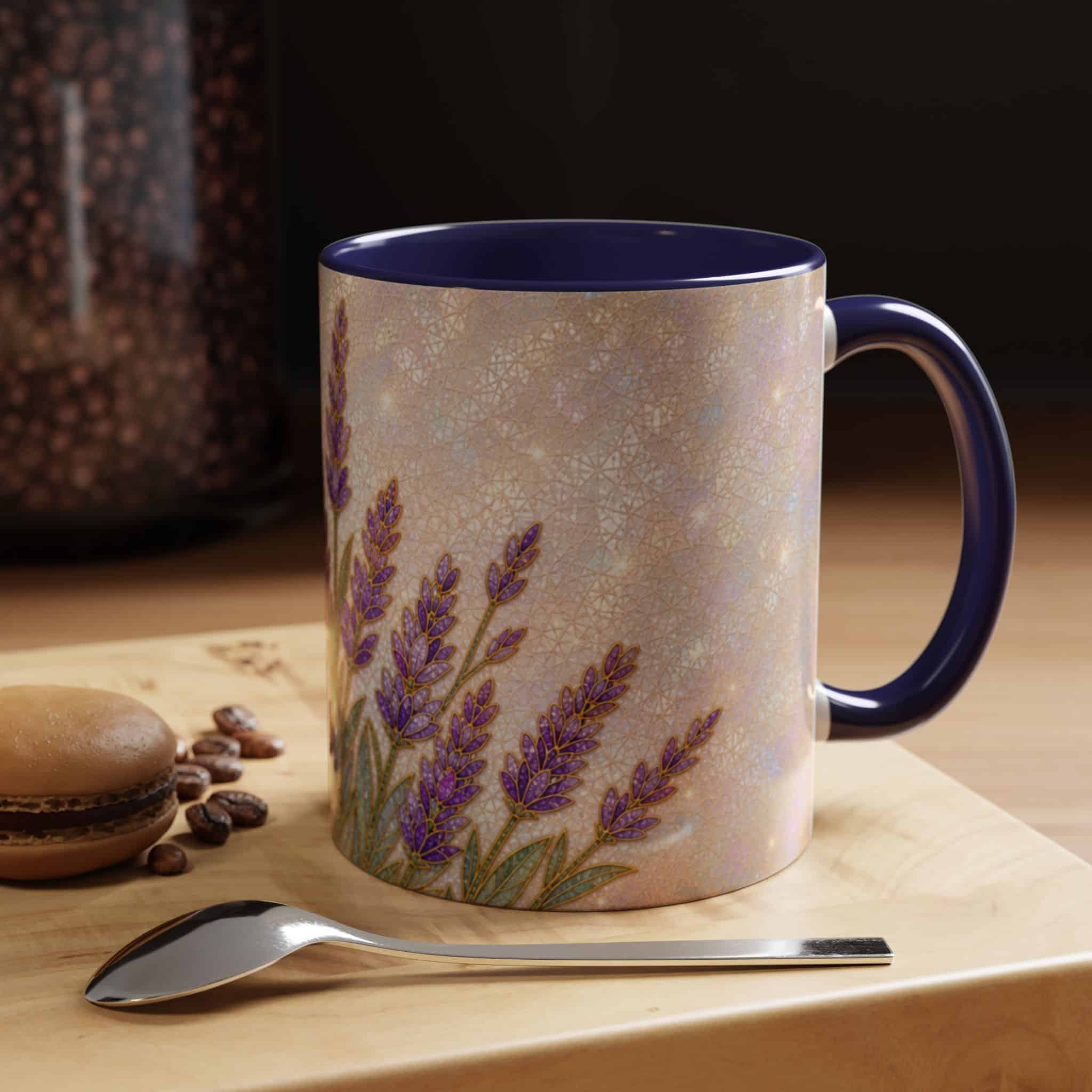 Lavender Field Accent Coffee Mug – Floral 11/15oz Ceramic Gift - Image 11
