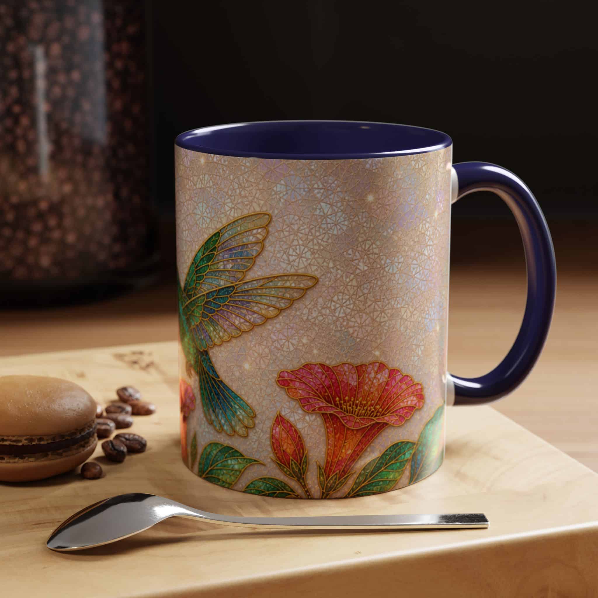 Hummingbird Floral Accent Coffee Mug – 11/15oz Ceramic - Image 17