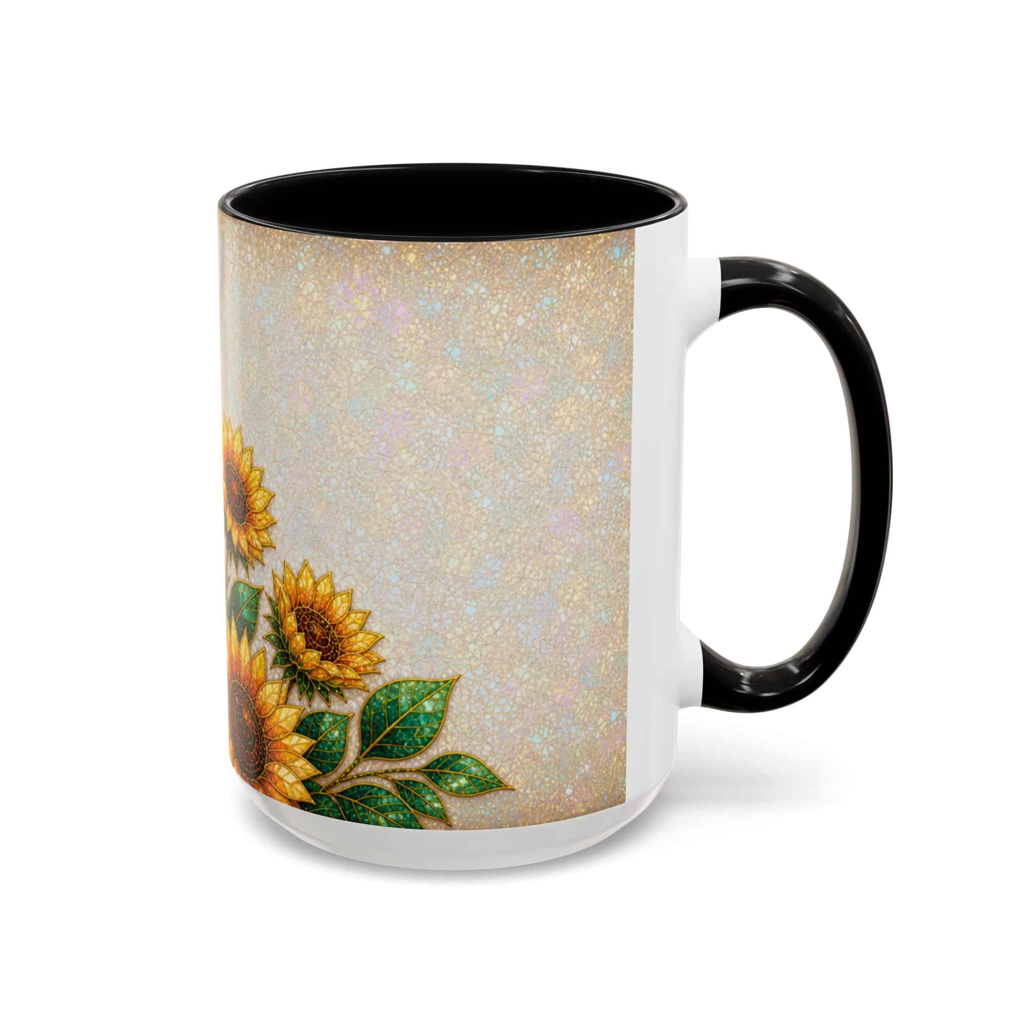 Sunflower Accent Coffee Mug – Floral Kitchen Gift (11/15 oz) - Image 32
