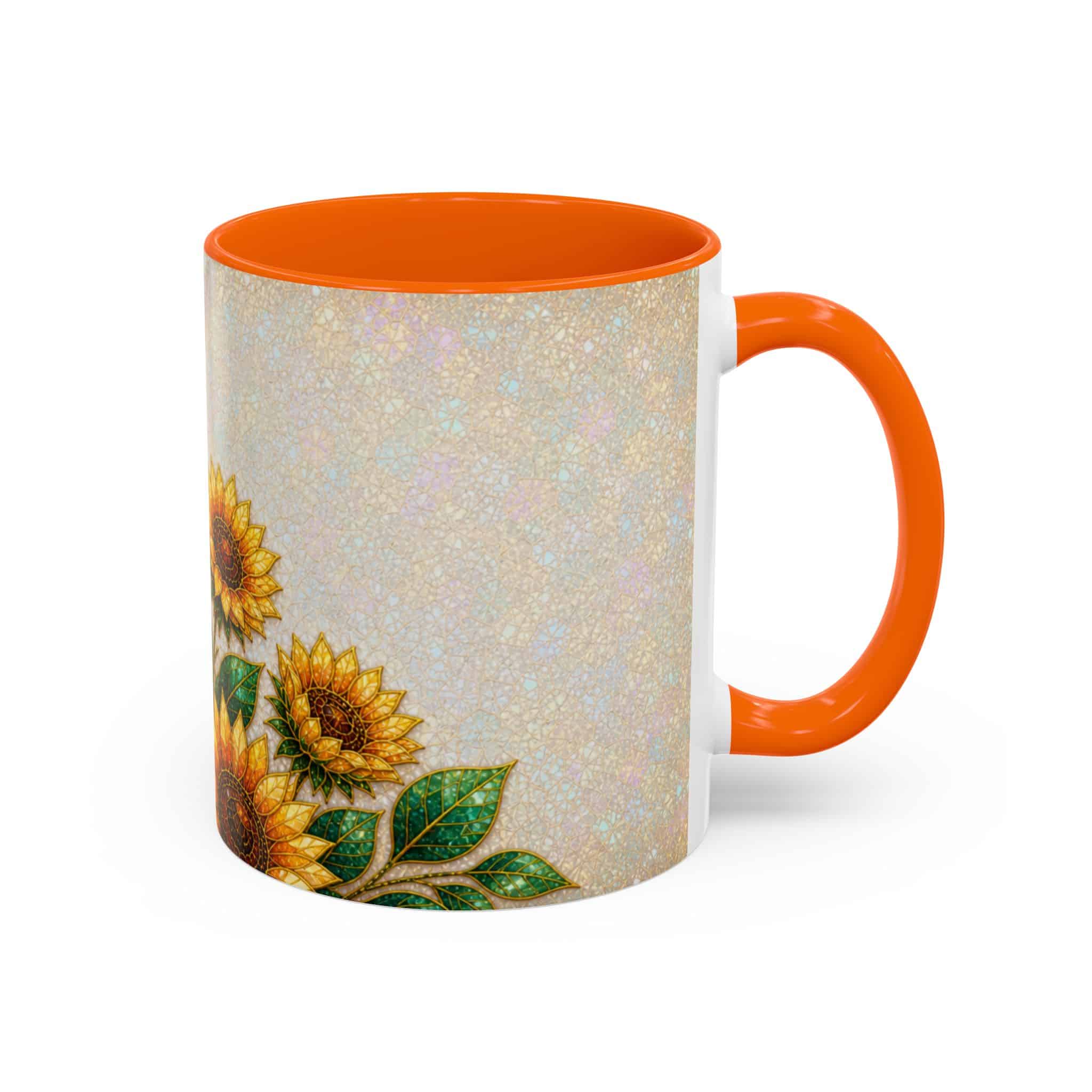Sunflower Accent Coffee Mug – Floral Kitchen Gift (11/15 oz) - Image 68