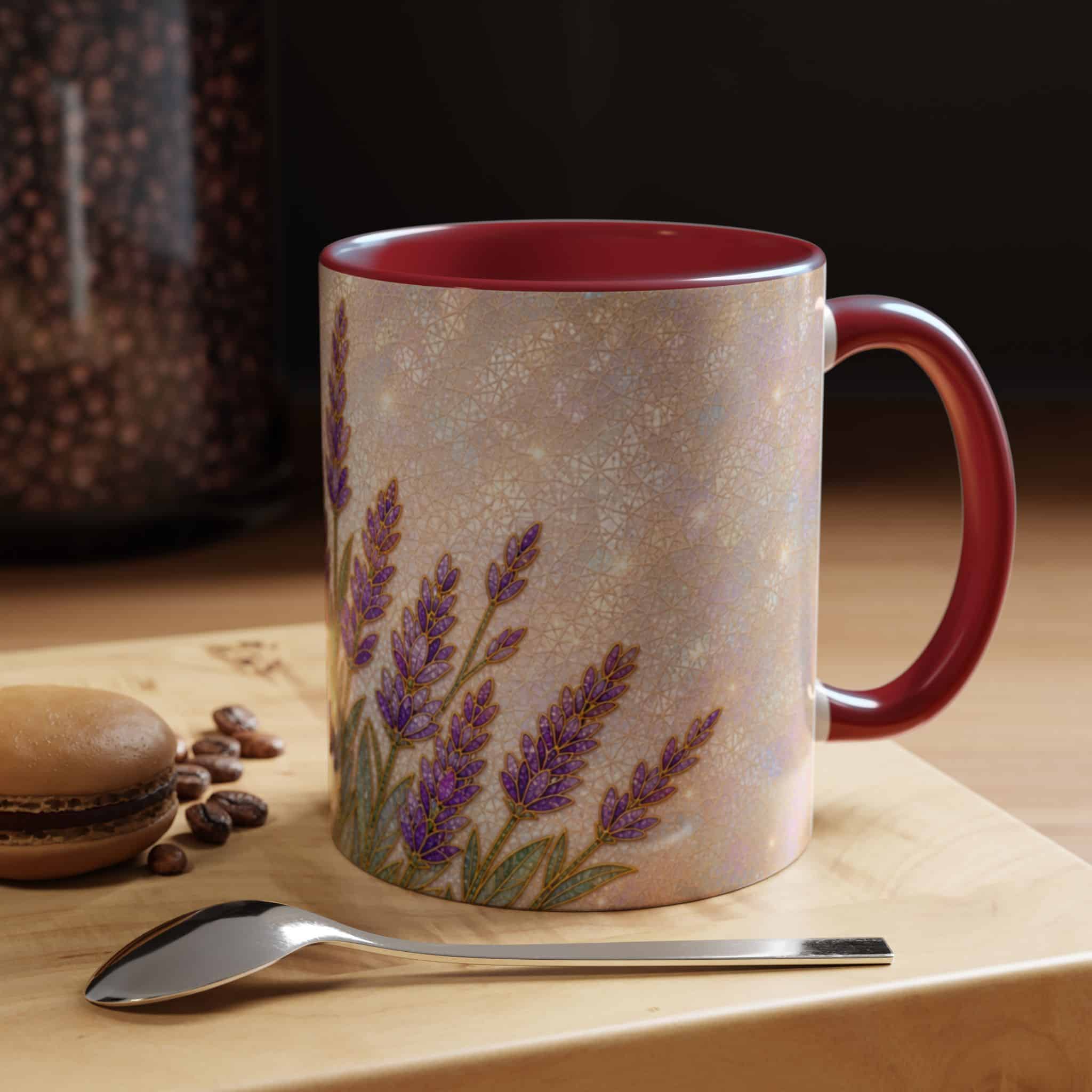 Lavender Field Accent Coffee Mug – Floral 11/15oz Ceramic Gift - Image 107