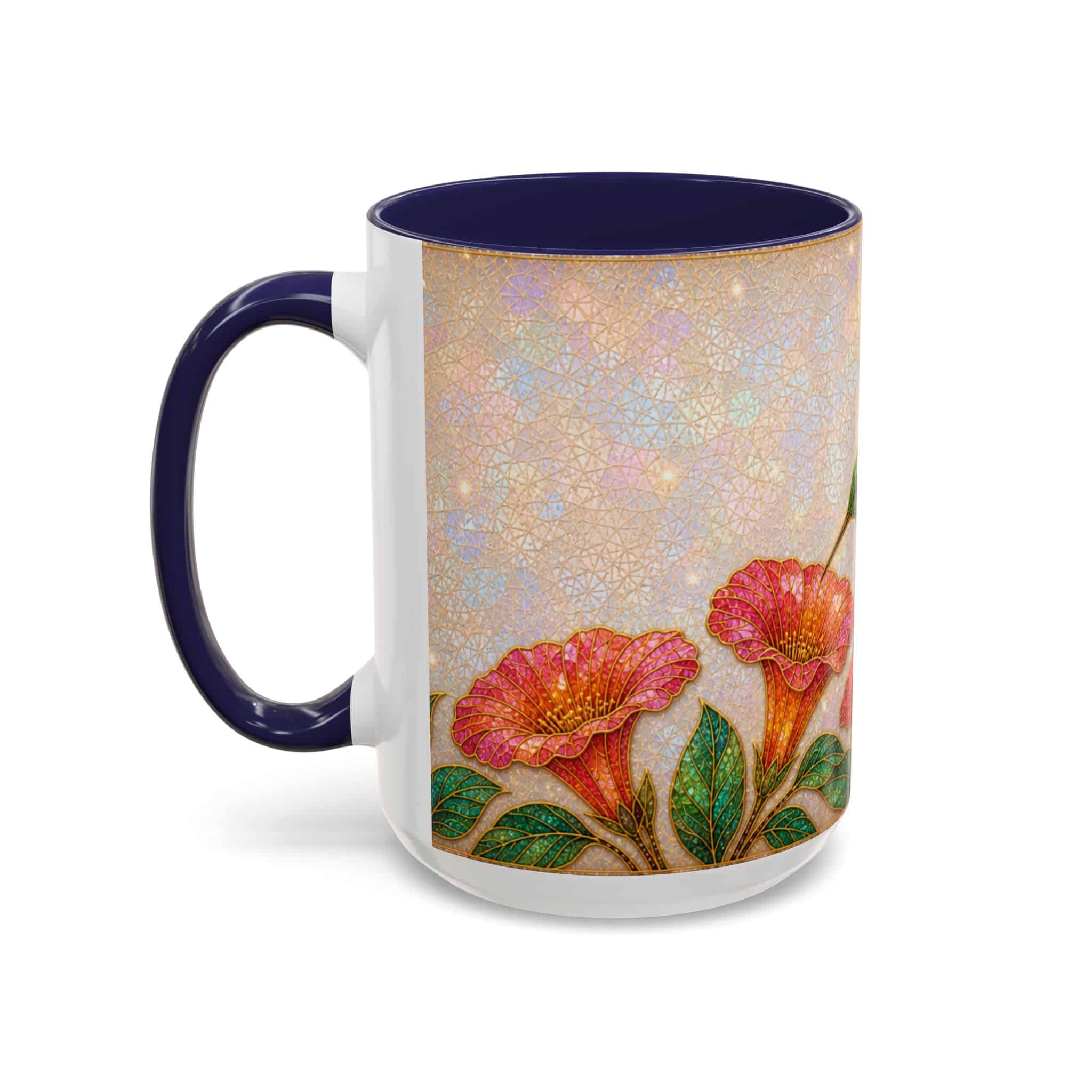 Hummingbird Floral Accent Coffee Mug – 11/15oz Ceramic - Image 39