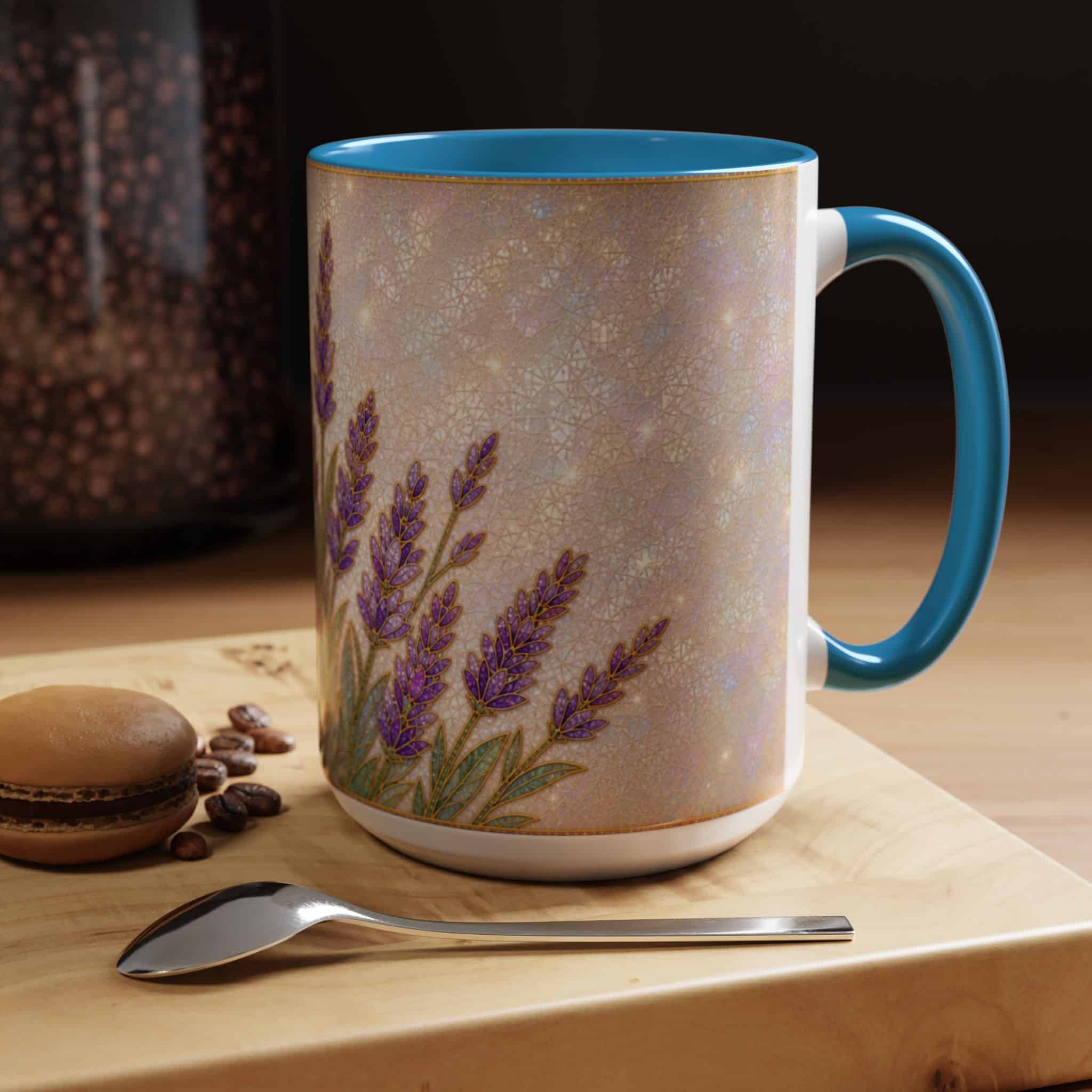 Lavender Field Accent Coffee Mug – Floral 11/15oz Ceramic Gift - Image 119