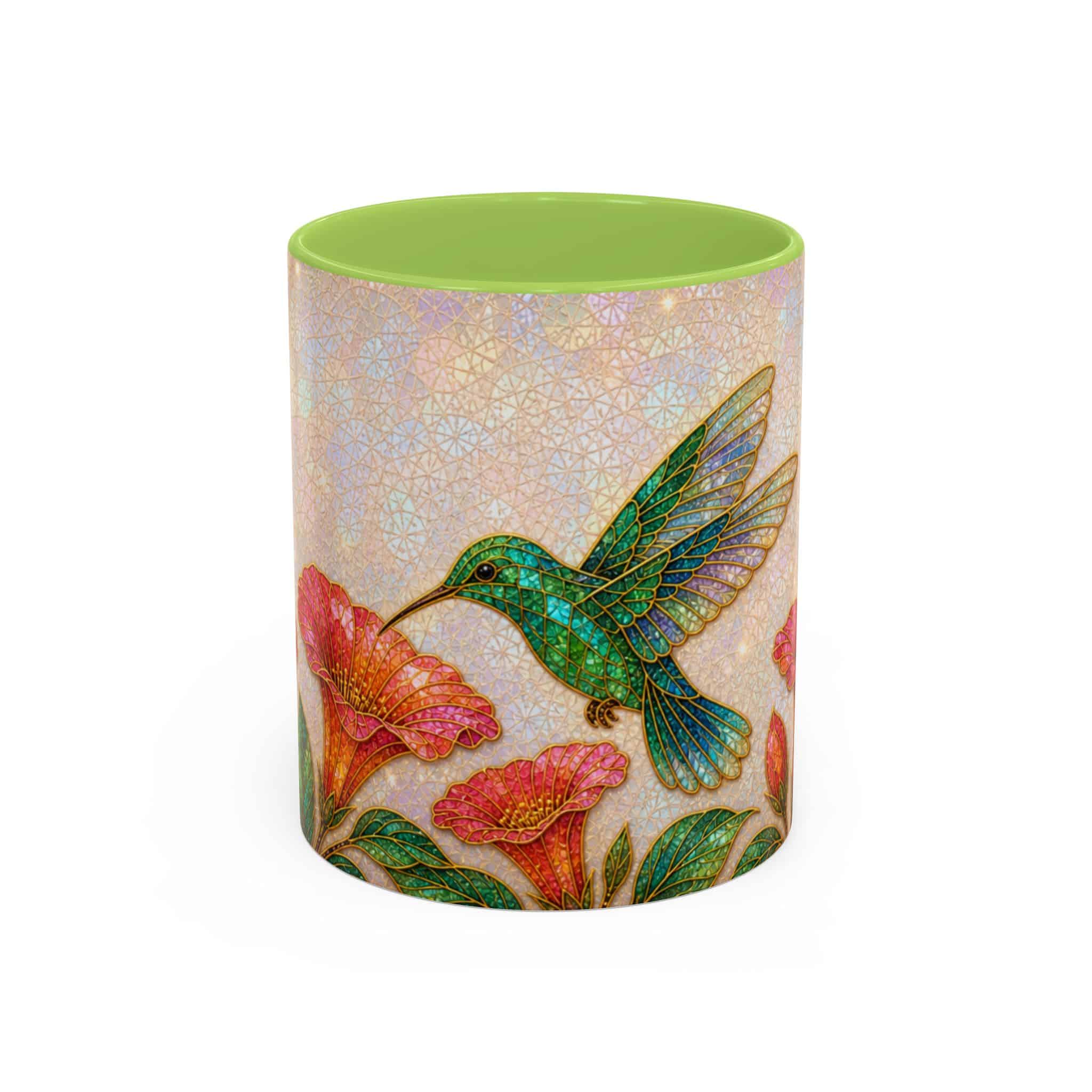 Hummingbird Floral Accent Coffee Mug – 11/15oz Ceramic - Image 91