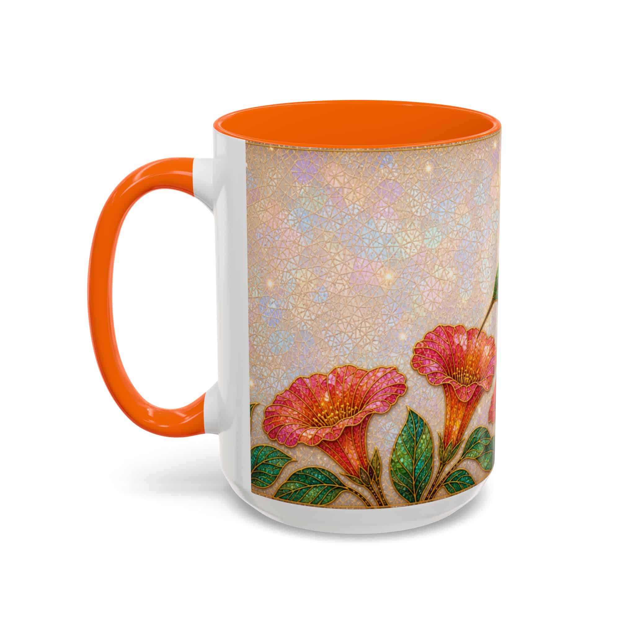 Hummingbird Floral Accent Coffee Mug – 11/15oz Ceramic - Image 81