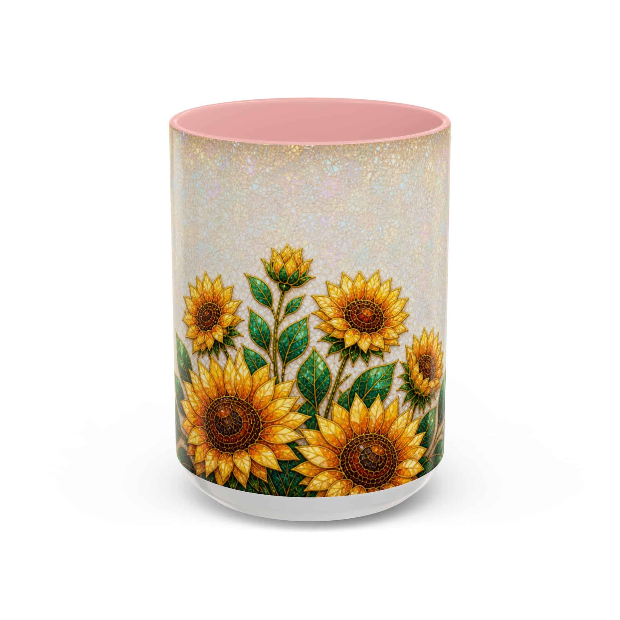 Sunflower Accent Coffee Mug – Floral Kitchen Gift (11/15 oz) - Image 43