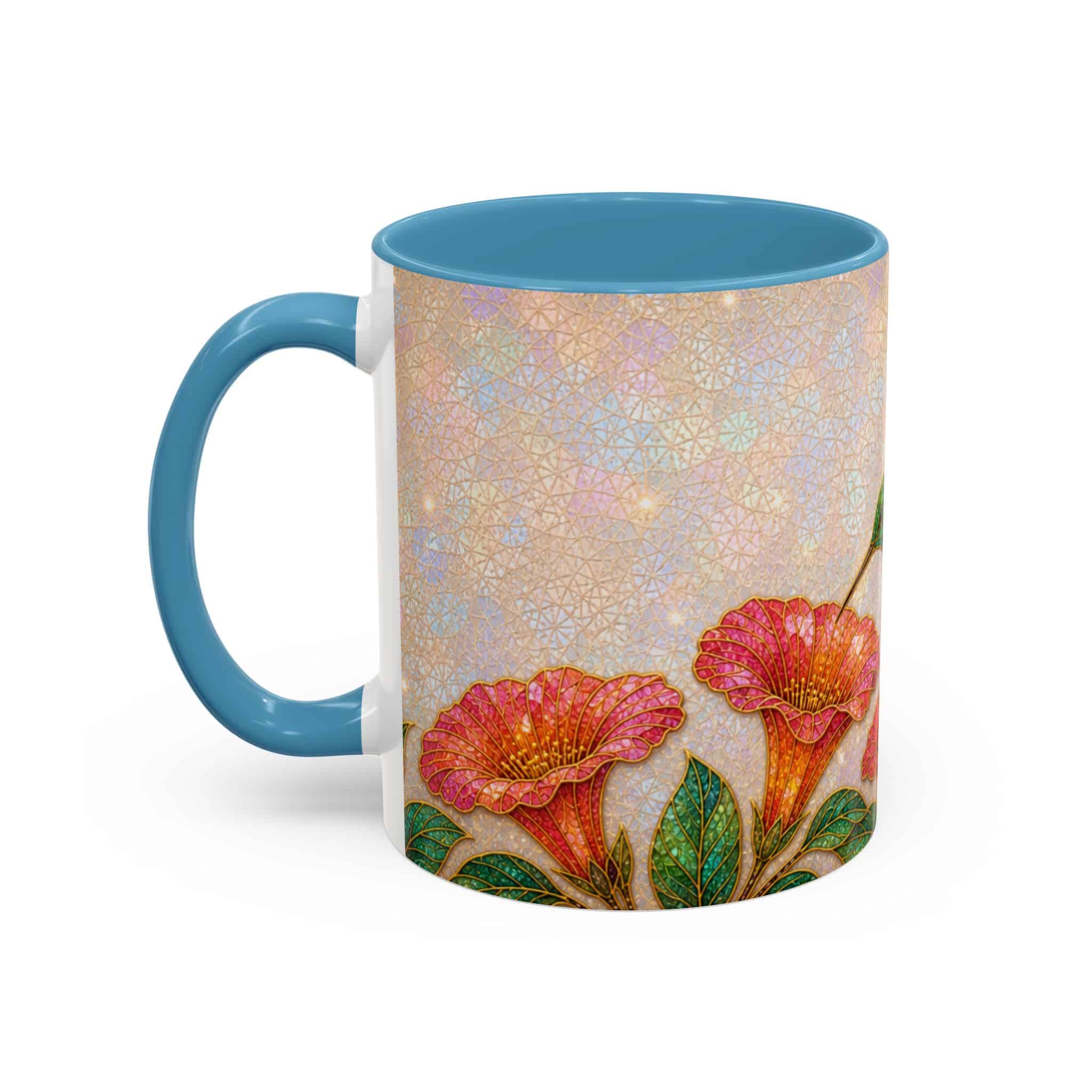 Hummingbird Floral Accent Coffee Mug – 11/15oz Ceramic - Image 57