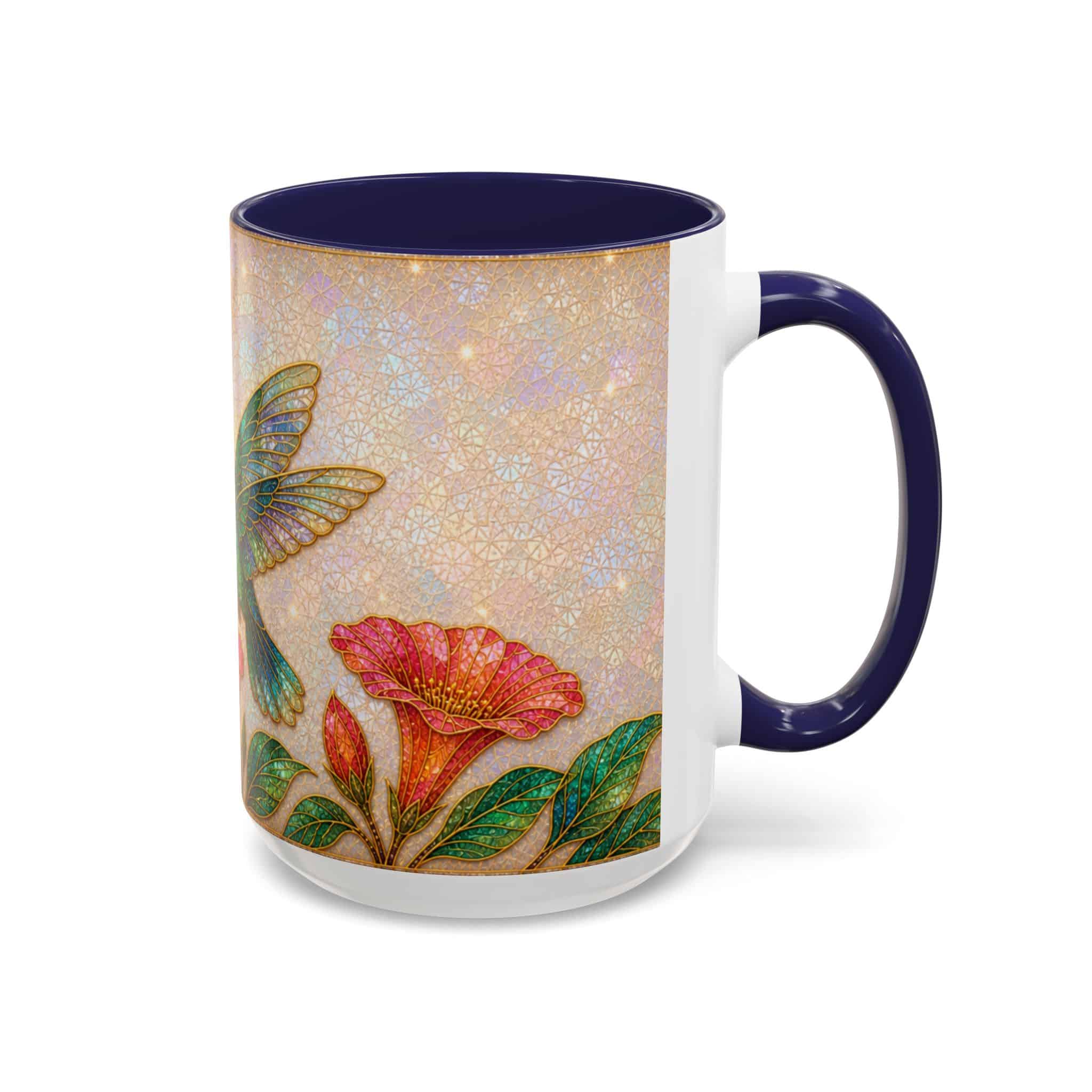 Hummingbird Floral Accent Coffee Mug – 11/15oz Ceramic - Image 38