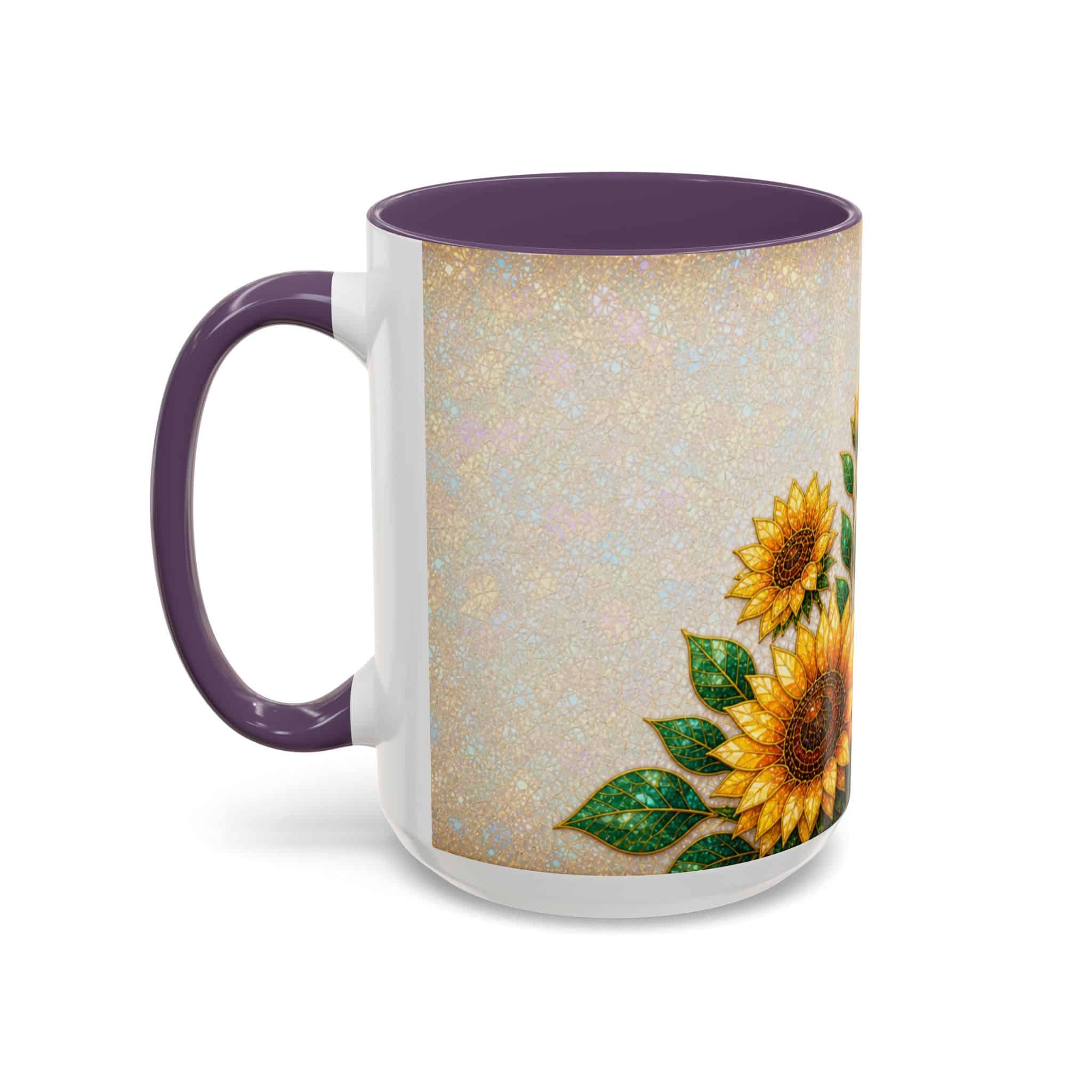 Sunflower Accent Coffee Mug – Floral Kitchen Gift (11/15 oz) - Image 99