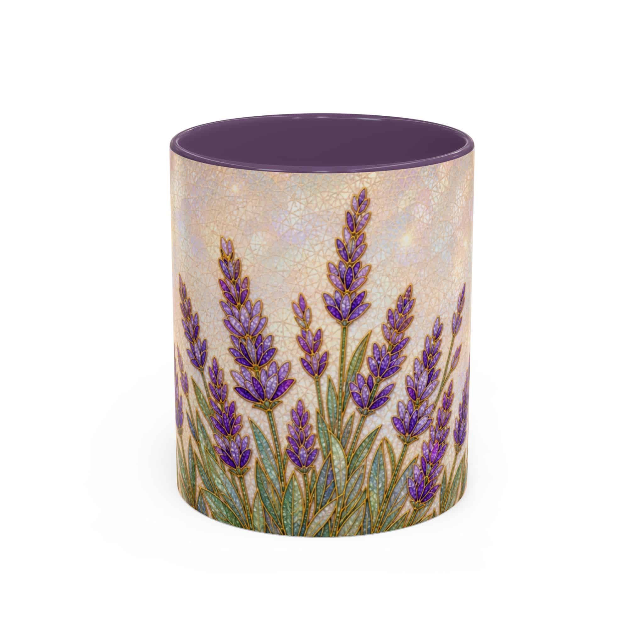 Lavender Field Accent Coffee Mug – Floral 11/15oz Ceramic Gift - Image 91