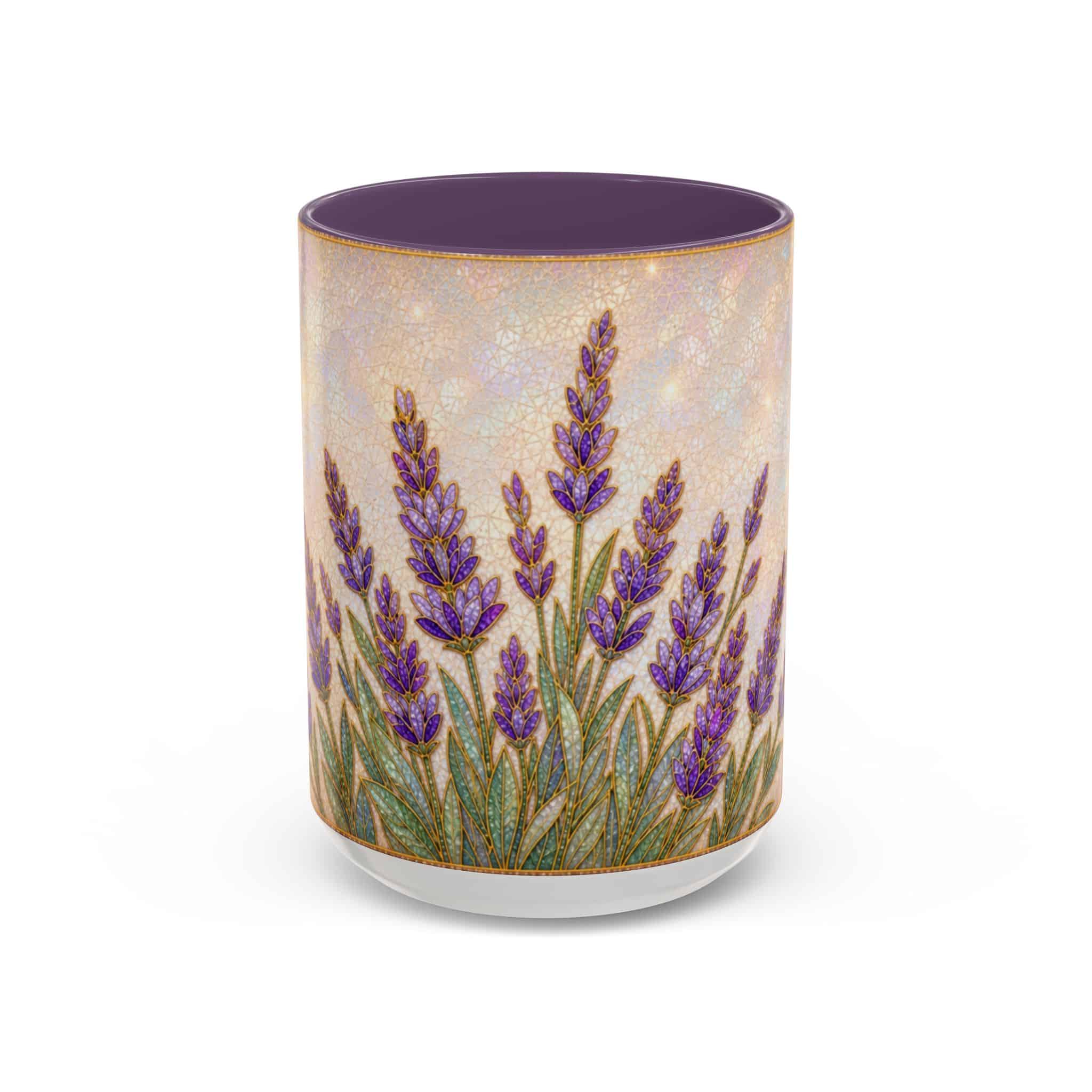 Lavender Field Accent Coffee Mug – Floral 11/15oz Ceramic Gift - Image 97