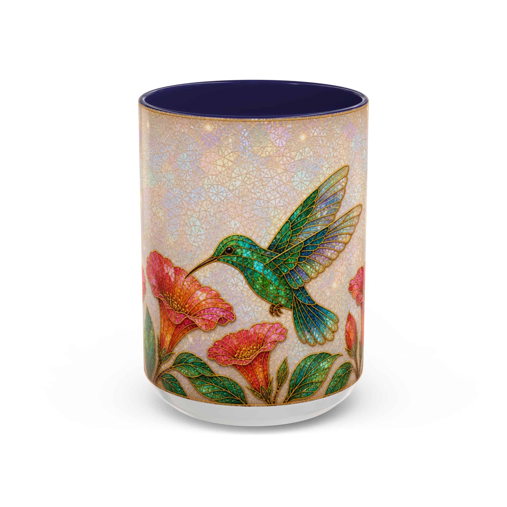 Hummingbird Floral Accent Coffee Mug – 11/15oz Ceramic - Image 37