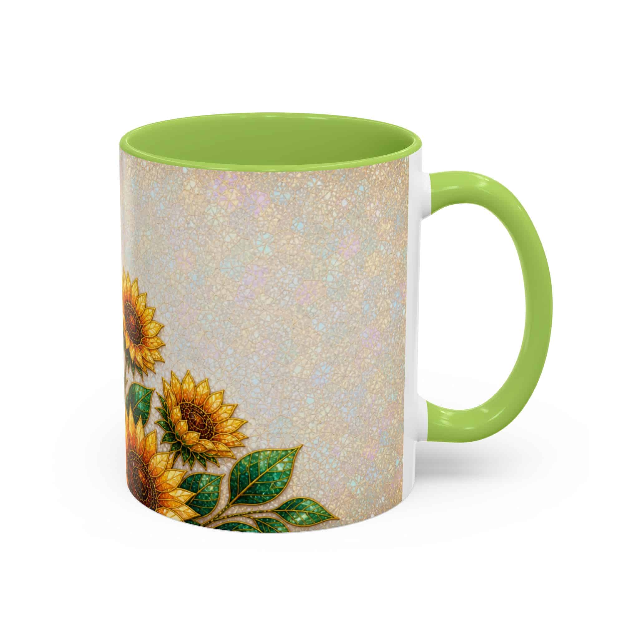 Sunflower Accent Coffee Mug – Floral Kitchen Gift (11/15 oz) - Image 86