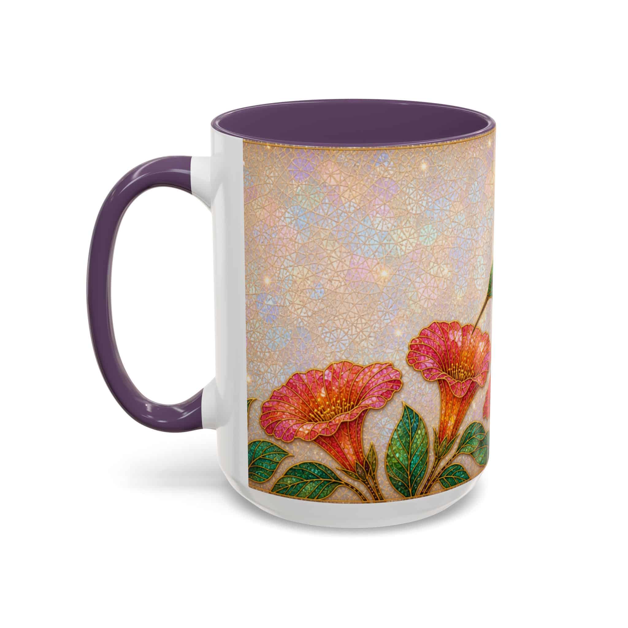 Hummingbird Floral Accent Coffee Mug – 11/15oz Ceramic - Image 105