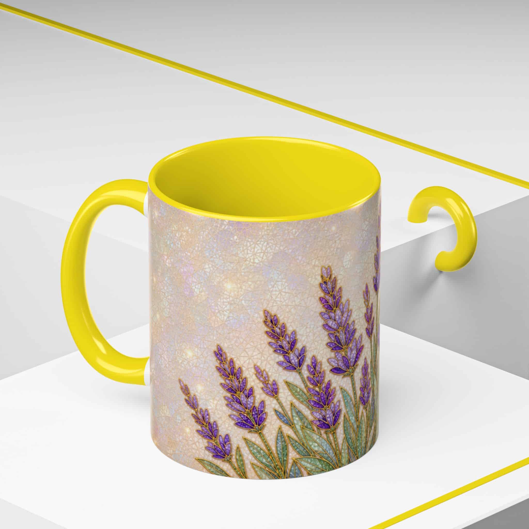 Lavender Field Accent Coffee Mug – Floral 11/15oz Ceramic Gift - Image 72
