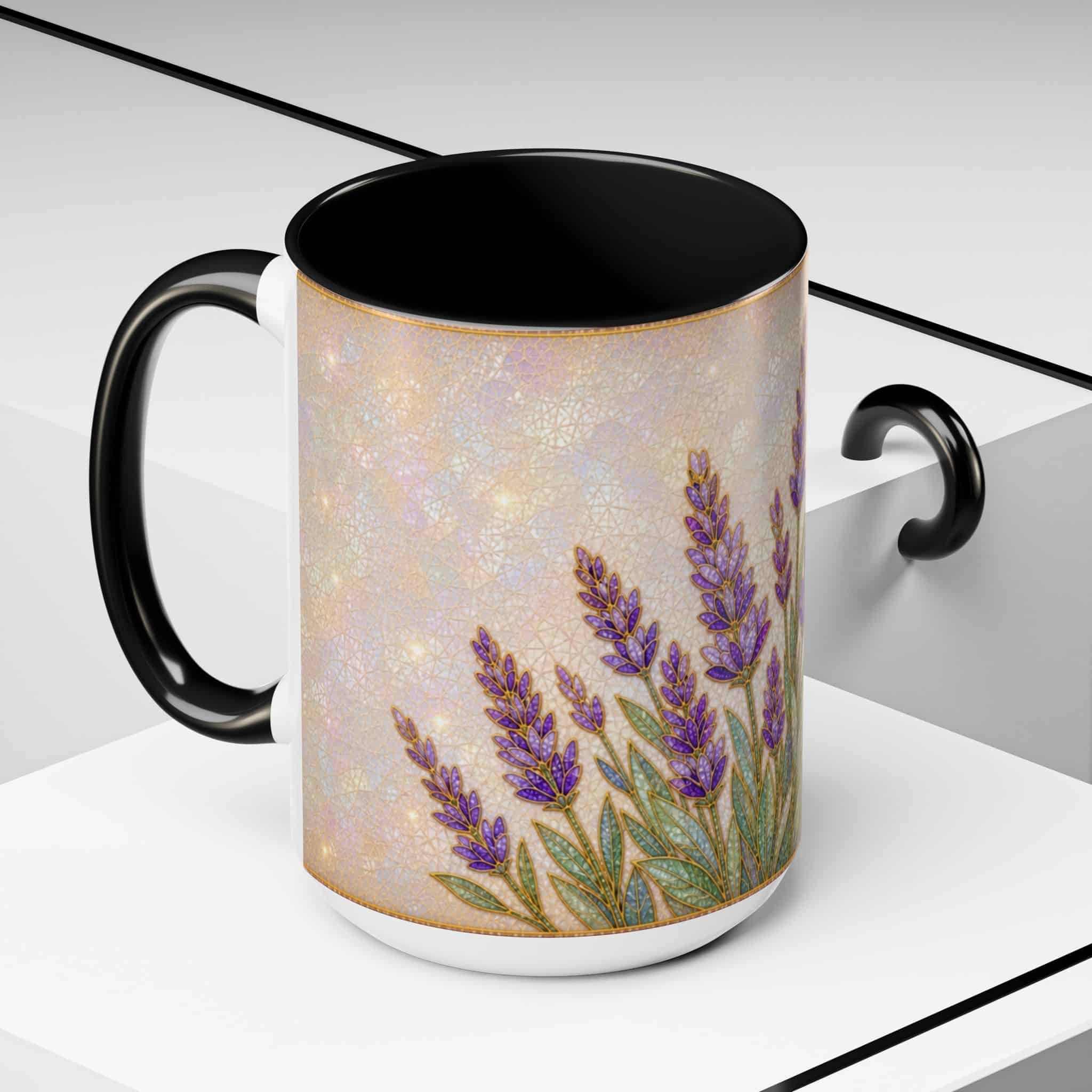 Lavender Field Accent Coffee Mug – Floral 11/15oz Ceramic Gift - Image 30