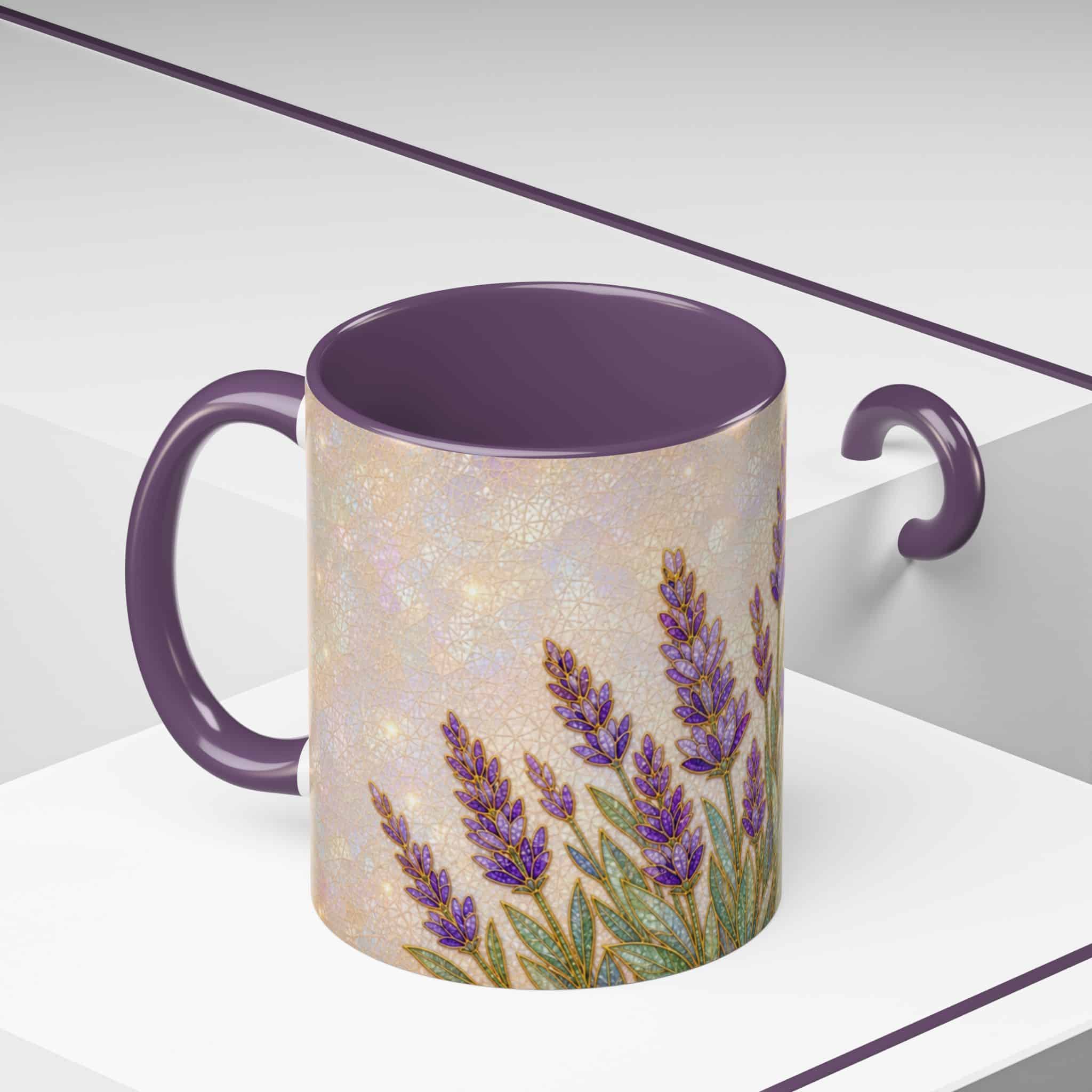 Lavender Field Accent Coffee Mug – Floral 11/15oz Ceramic Gift - Image 96