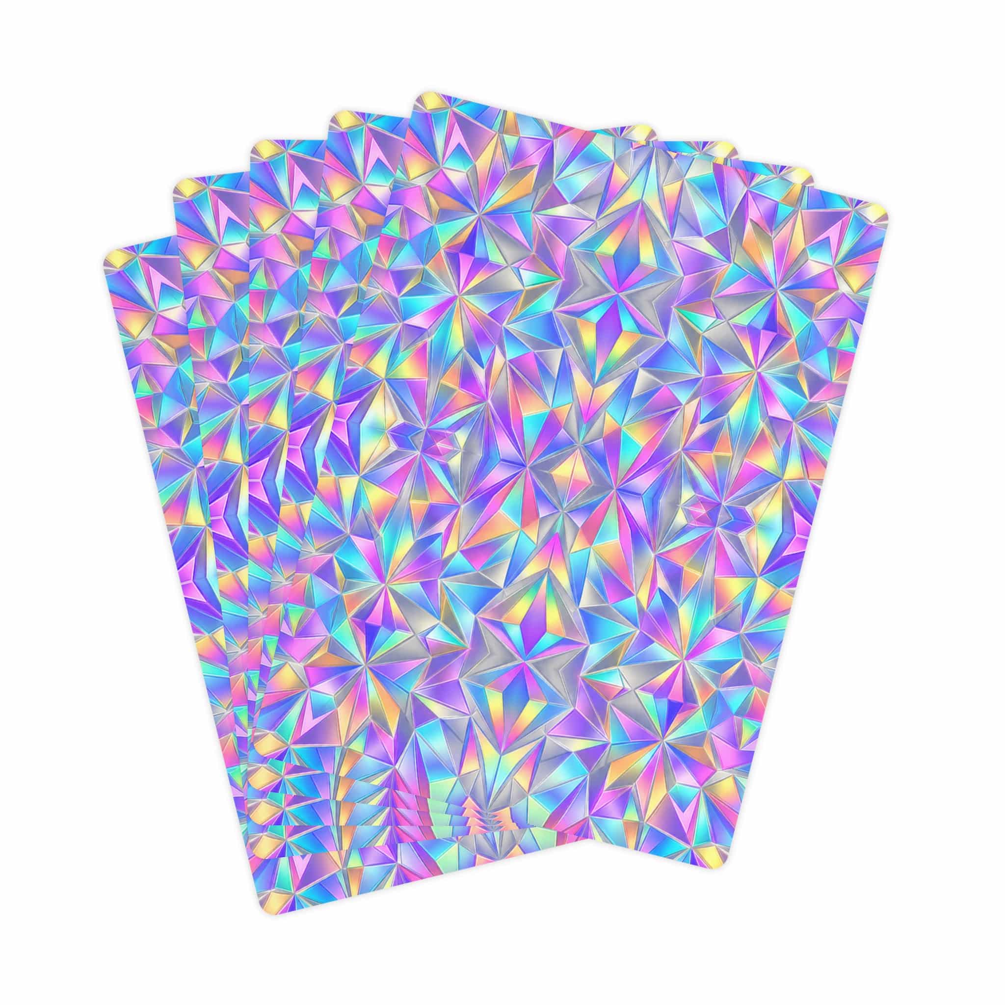 Holographic Iridescent Prism Poker Cards - Image 3
