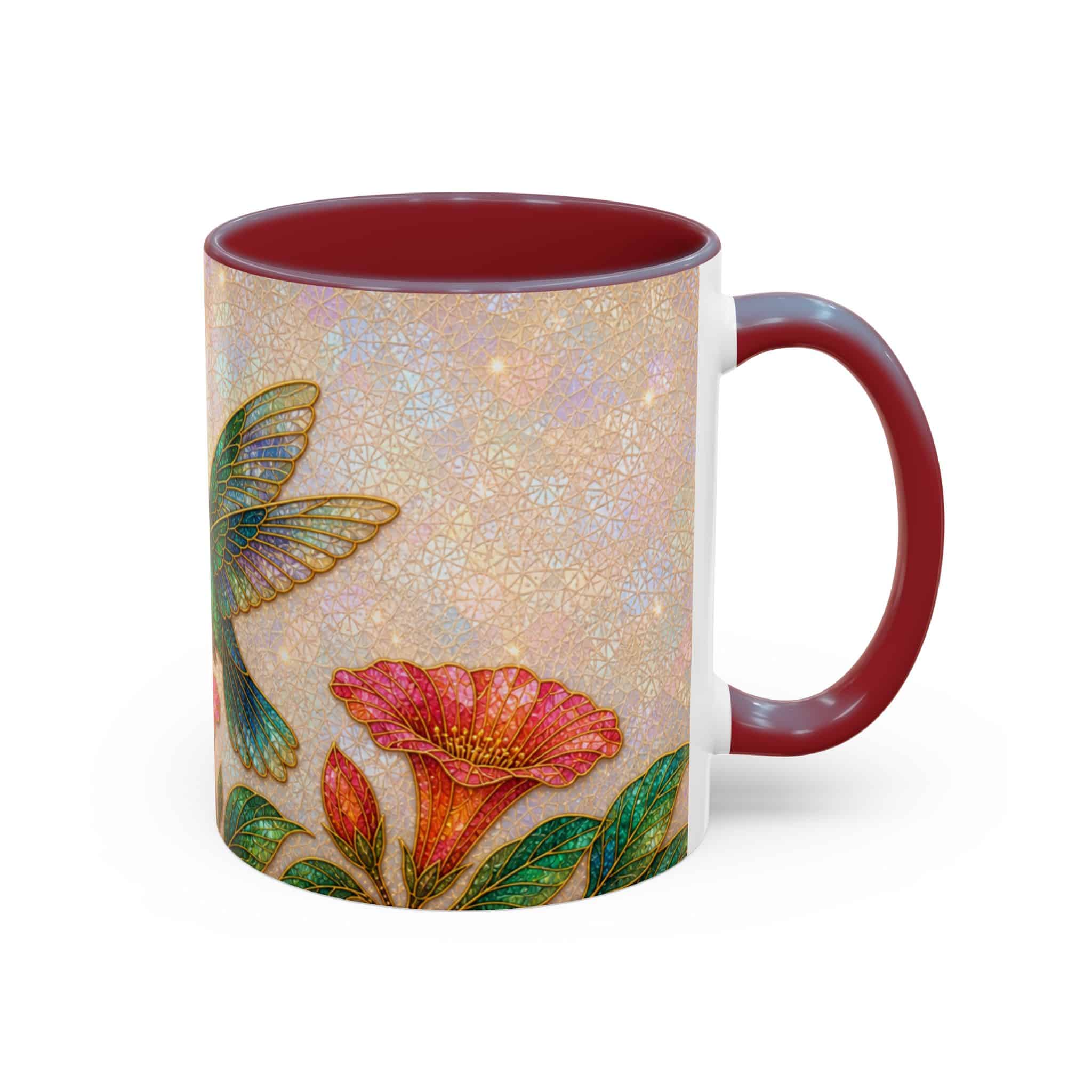 Hummingbird Floral Accent Coffee Mug – 11/15oz Ceramic - Image 110