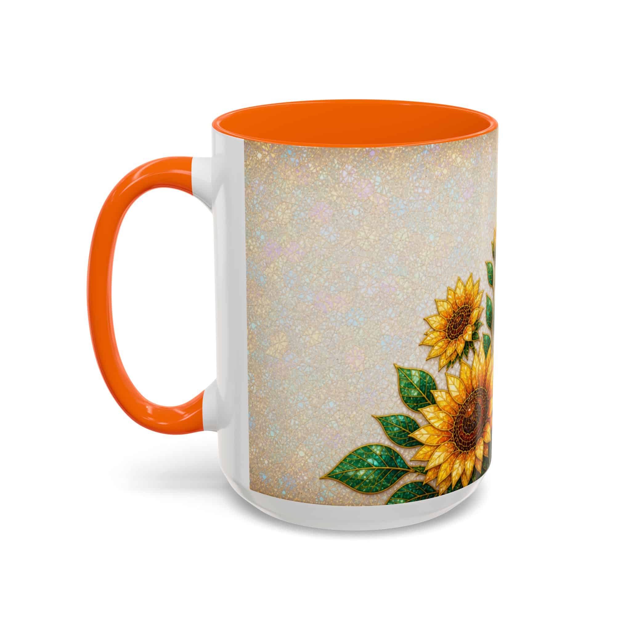Sunflower Accent Coffee Mug – Floral Kitchen Gift (11/15 oz) - Image 81