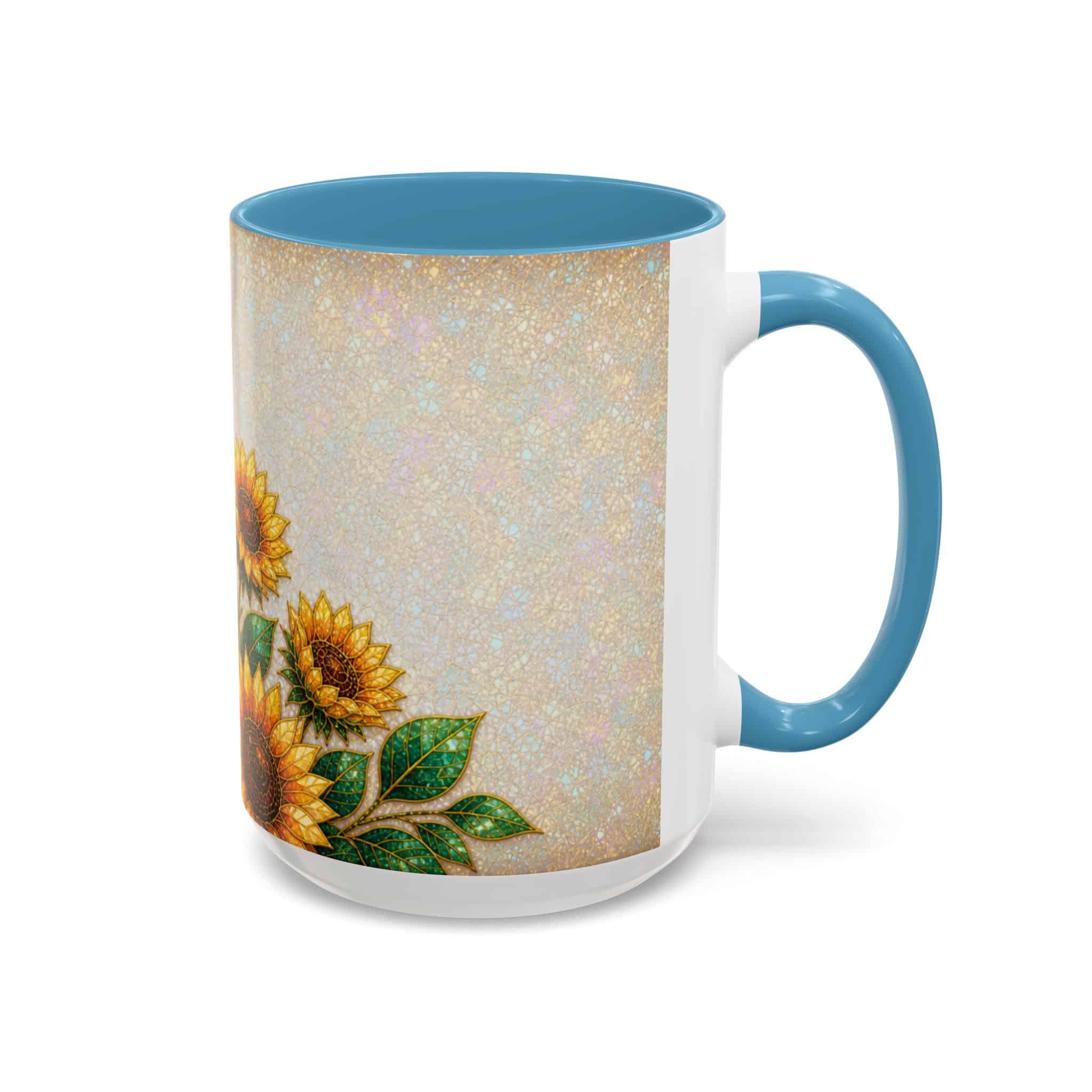 Sunflower Accent Coffee Mug – Floral Kitchen Gift (11/15 oz) - Image 62