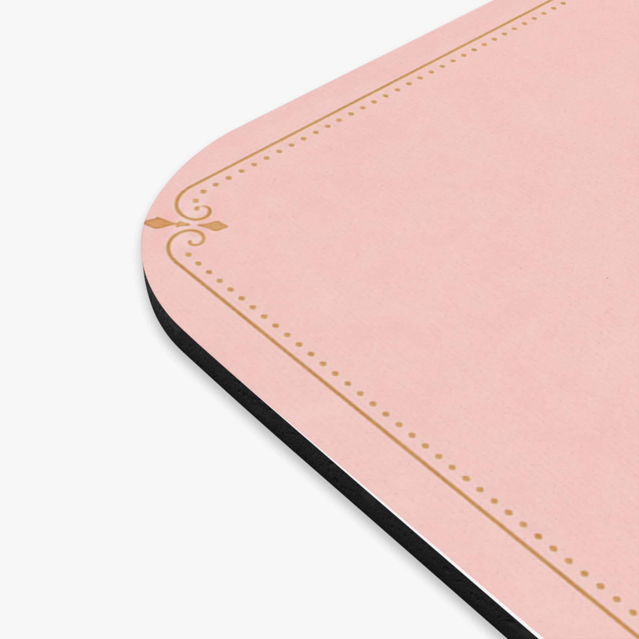 Mouse Pad — "Sorry I'm Late, I Didn't Want to Come" Pink Desk Mat - Image 2