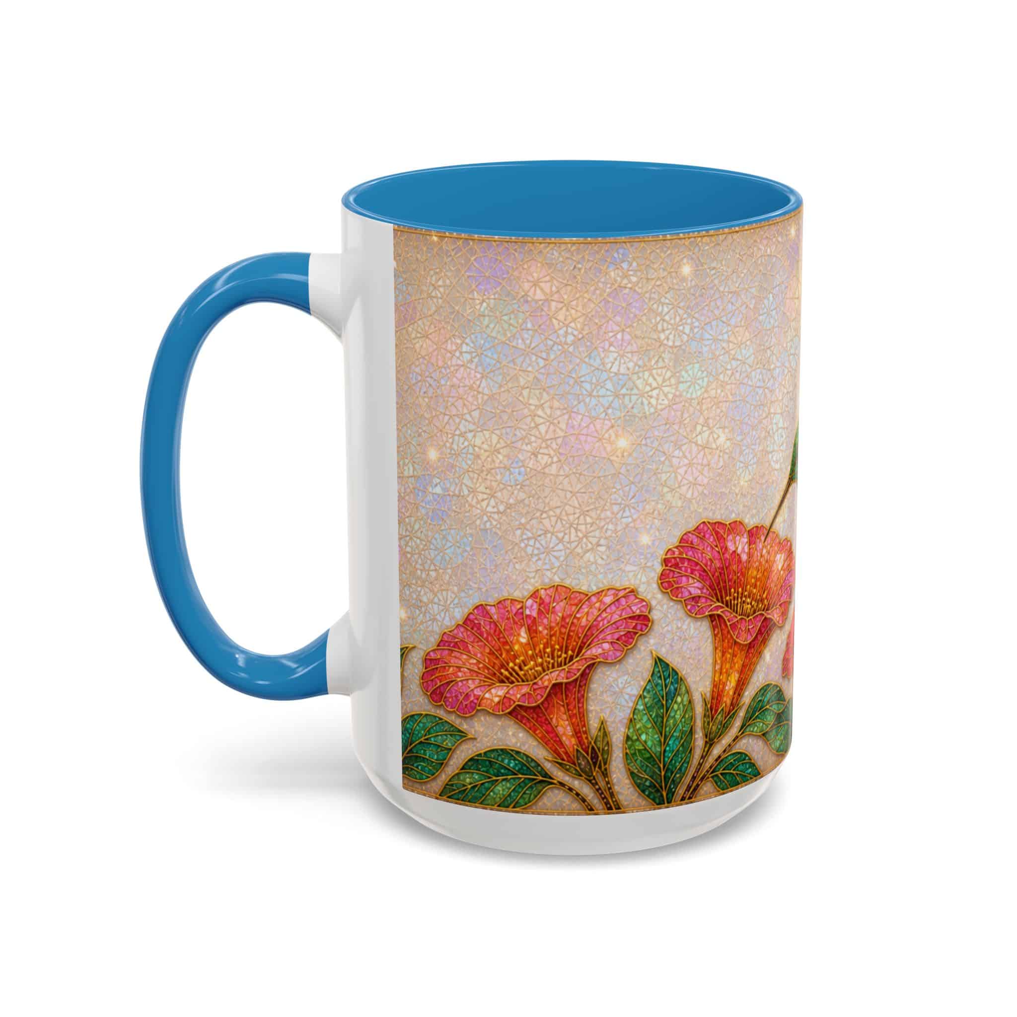 Hummingbird Floral Accent Coffee Mug – 11/15oz Ceramic - Image 123