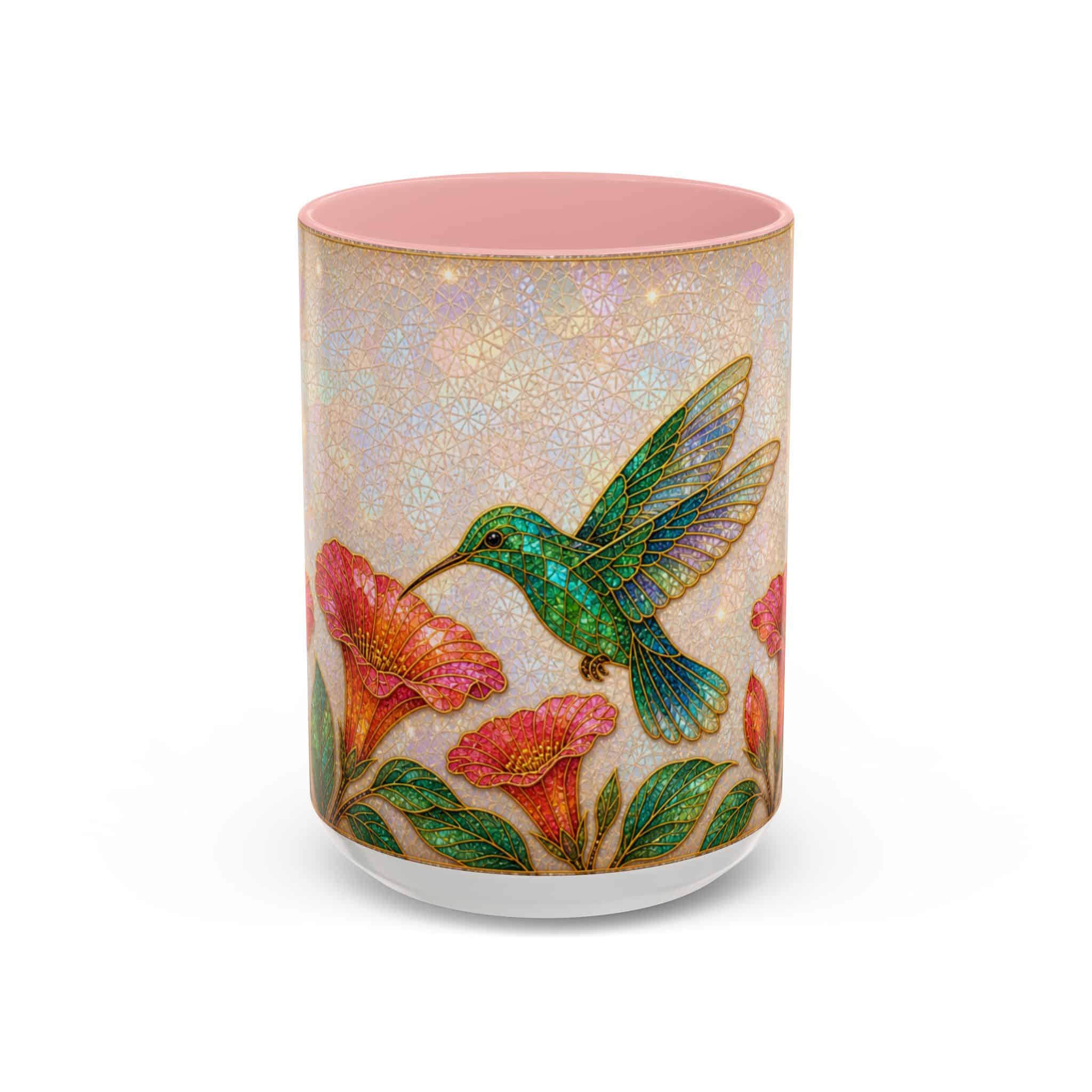 Hummingbird Floral Accent Coffee Mug – 11/15oz Ceramic - Image 43