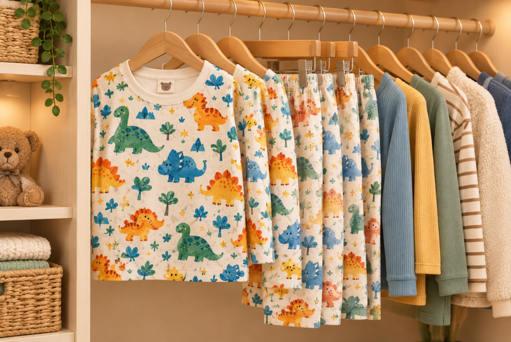 How to Stop Printed Clothing From Fading in the Wash 3 Colorful printed clothing hanging in a closet away from direct sunlight