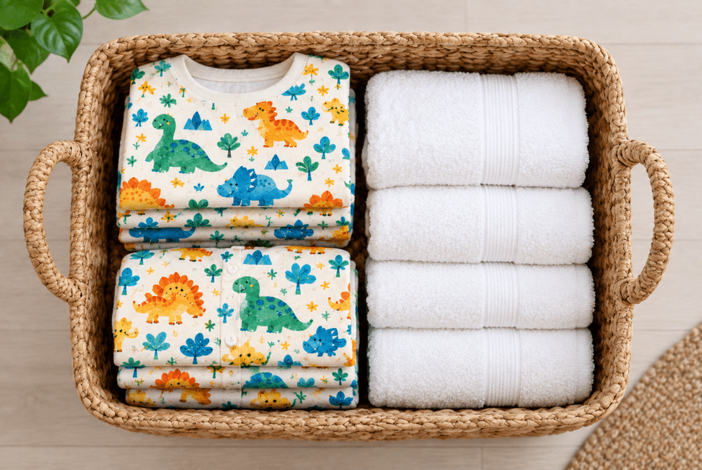 How to Stop Printed Clothing From Fading in the Wash 5 Laundry basket with printed clothing sorted separately for a gentle wash