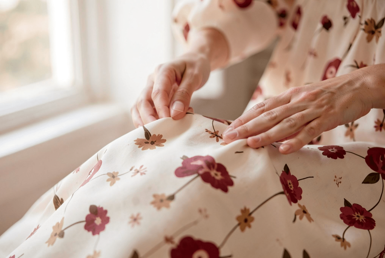 Floral Midi Dress Styled for Spring Floral midi dress styled for spring with sandals and light layers